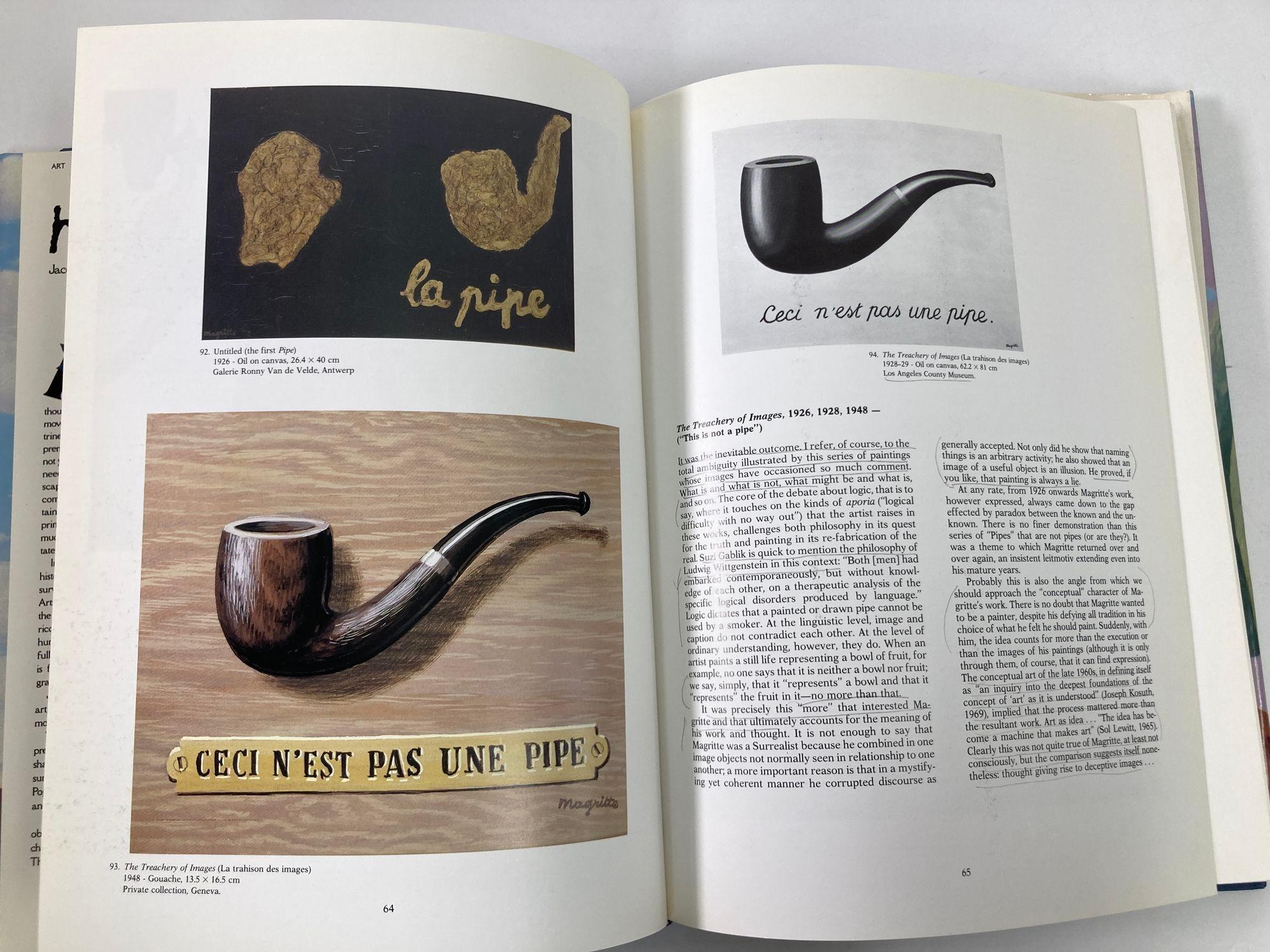 Paper Magritte by Jacques Meuris 1988 1st Edition Hardcover Art Book For Sale