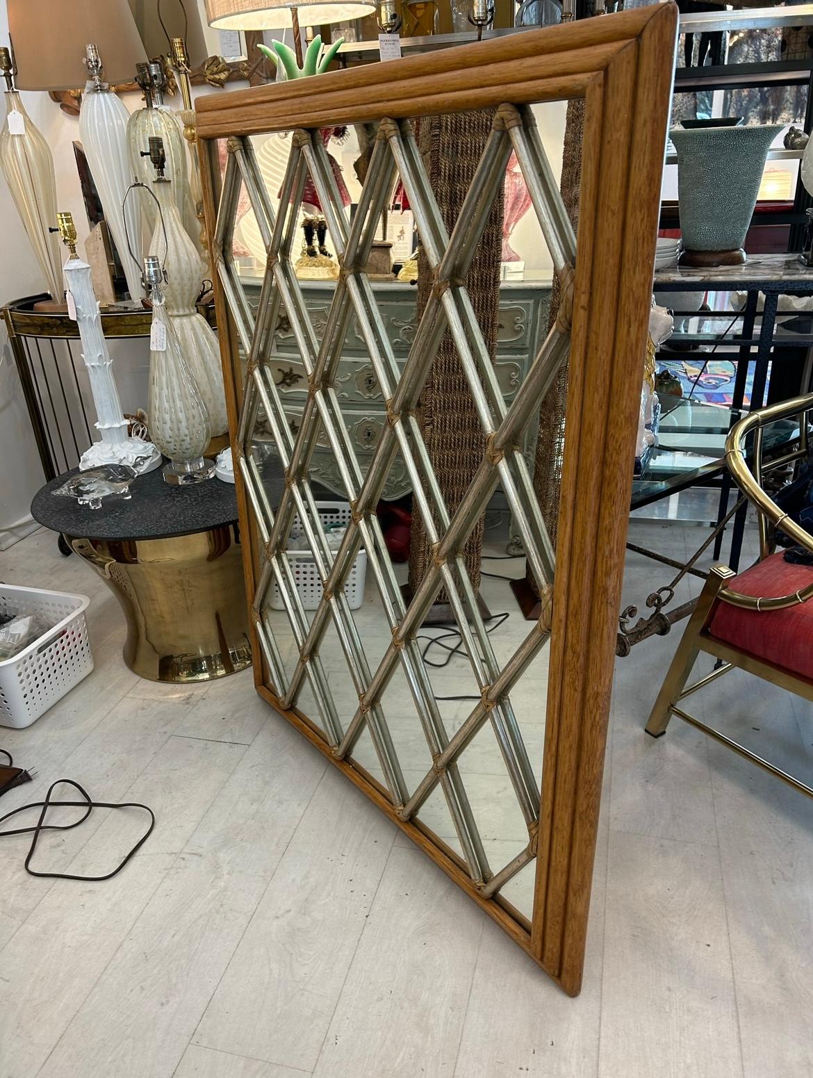 American Maguire of San Francisco, lattice mirrors. Rare pair