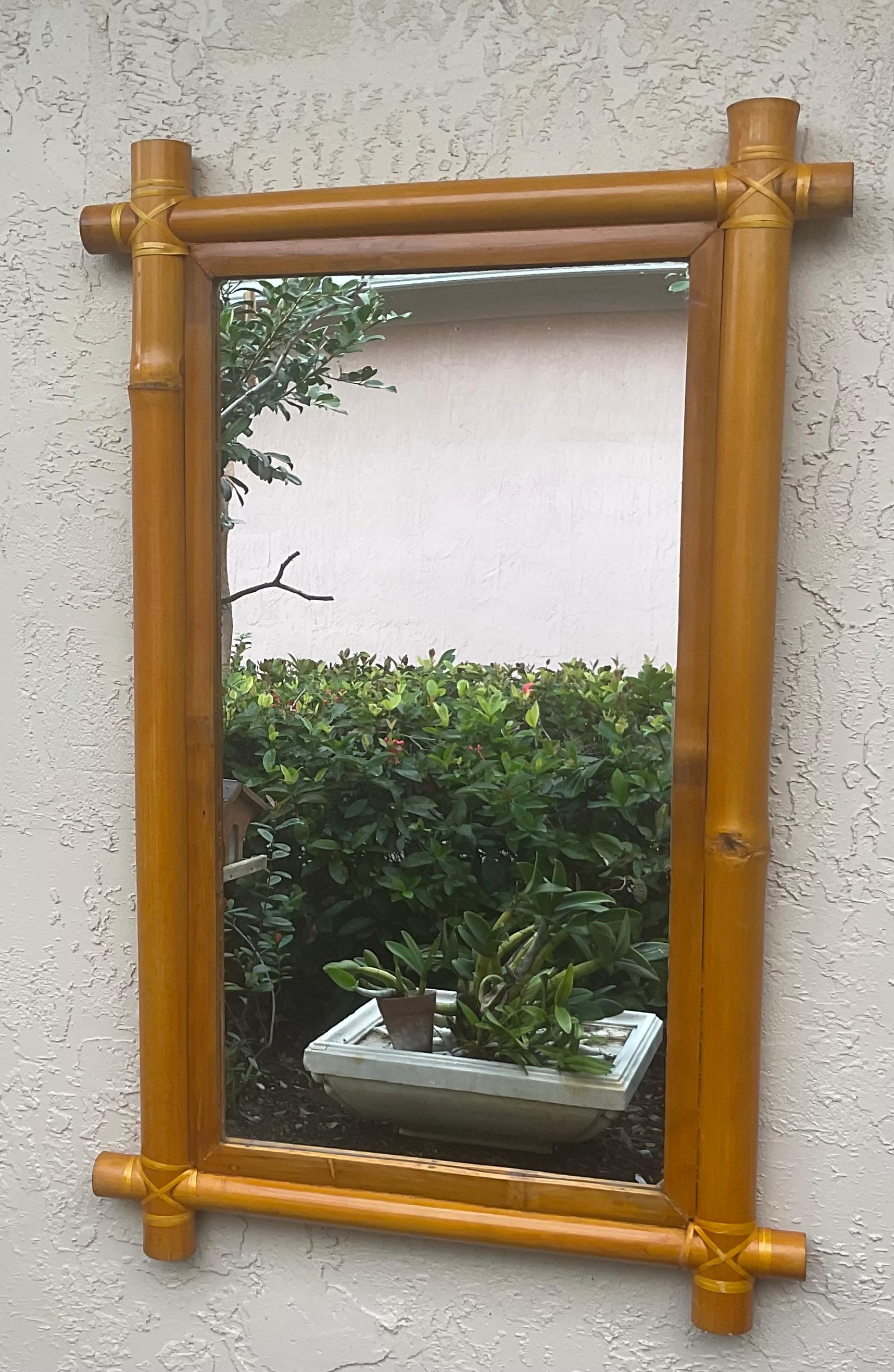Maguire Style Bamboo mirror For Sale 5