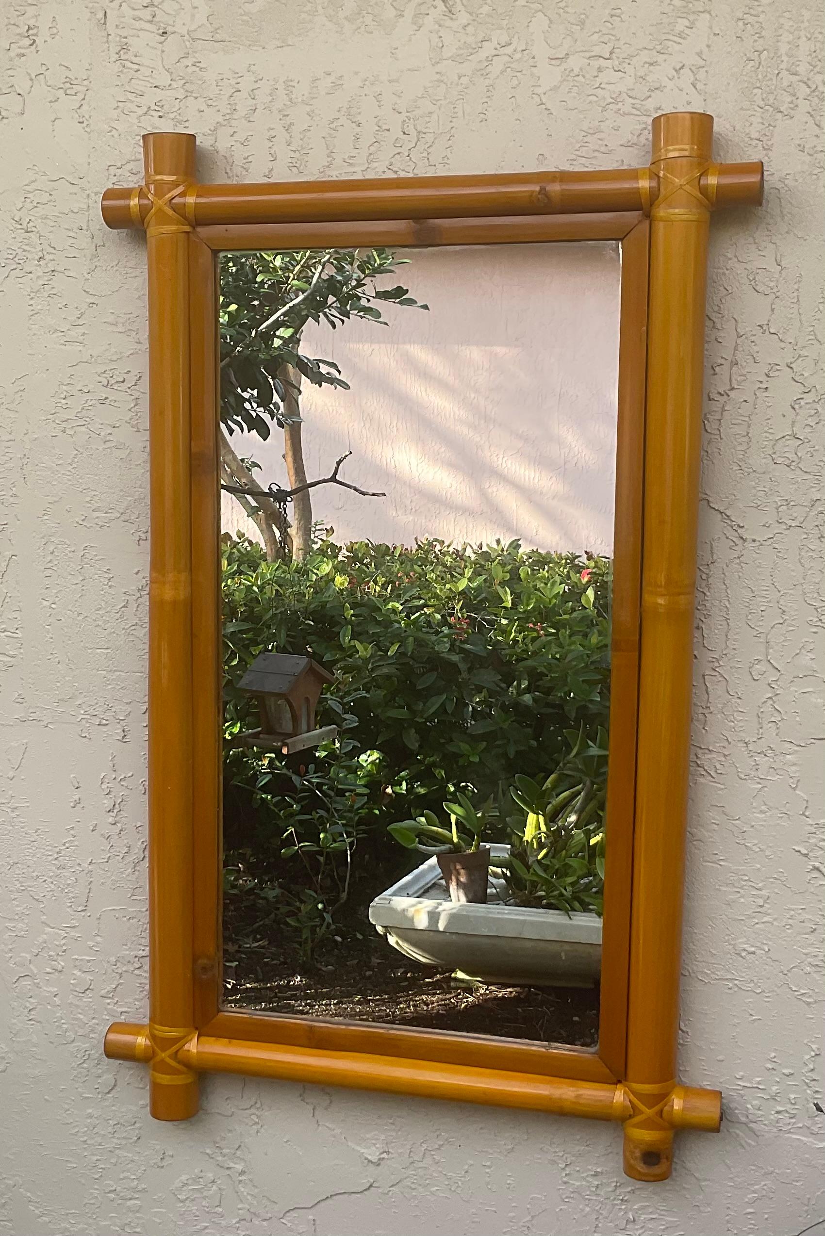 Maguire Style Bamboo mirror For Sale 6