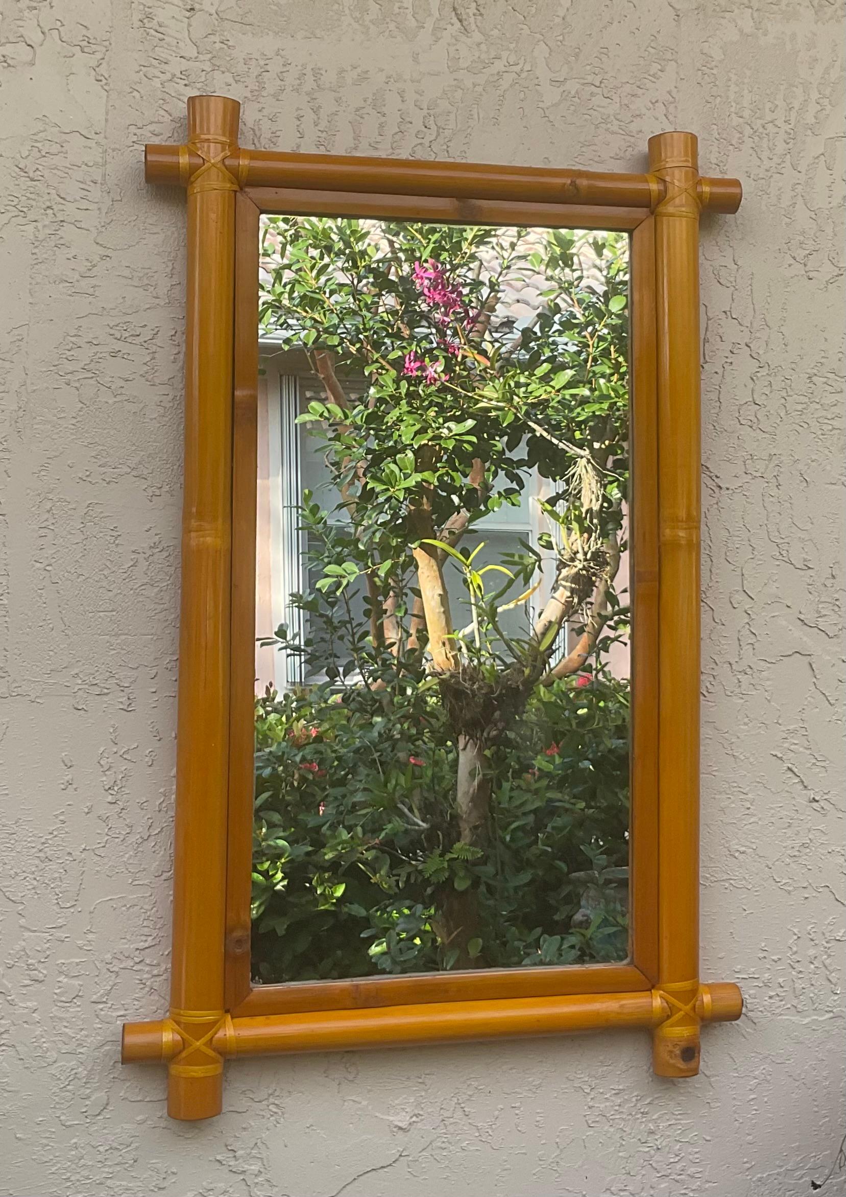 Maguire Style Bamboo mirror For Sale 7