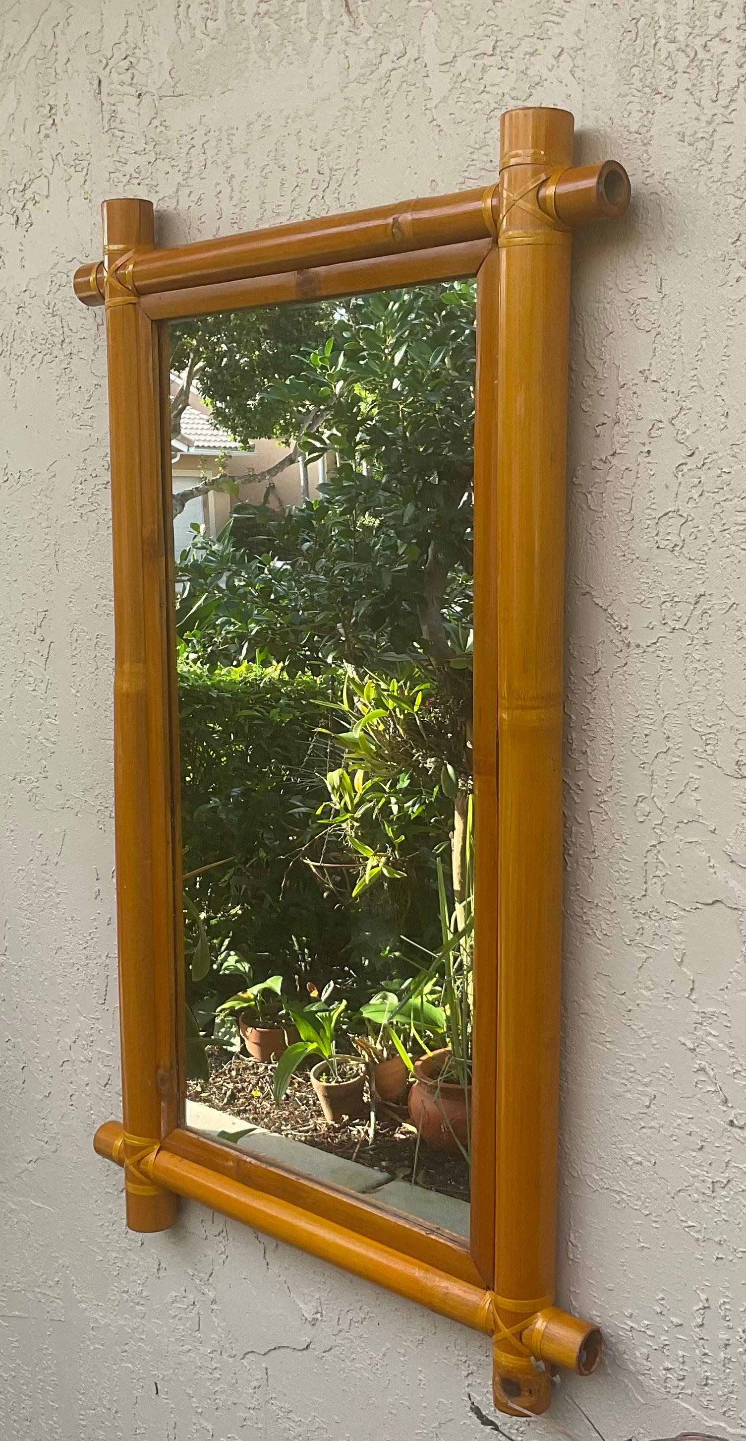 20th Century Maguire Style Bamboo mirror For Sale