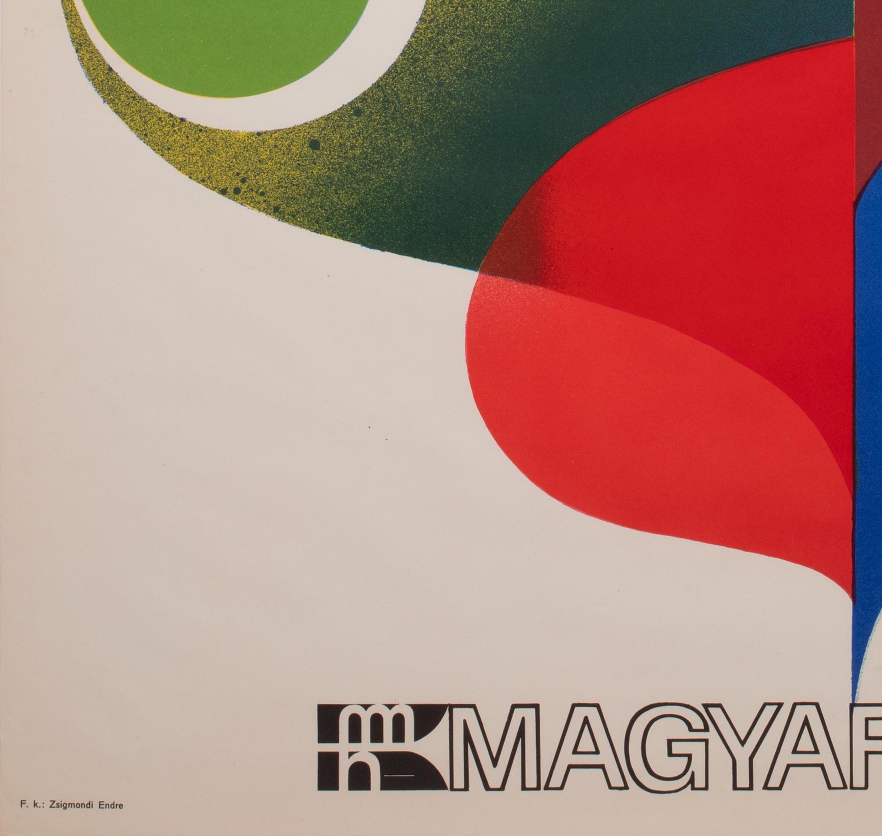 MAGYAR HIRDETO 1968 Hungarian Advertising Poster, SIMONYI EMOKE, JOZSEF PECSENKE For Sale 2