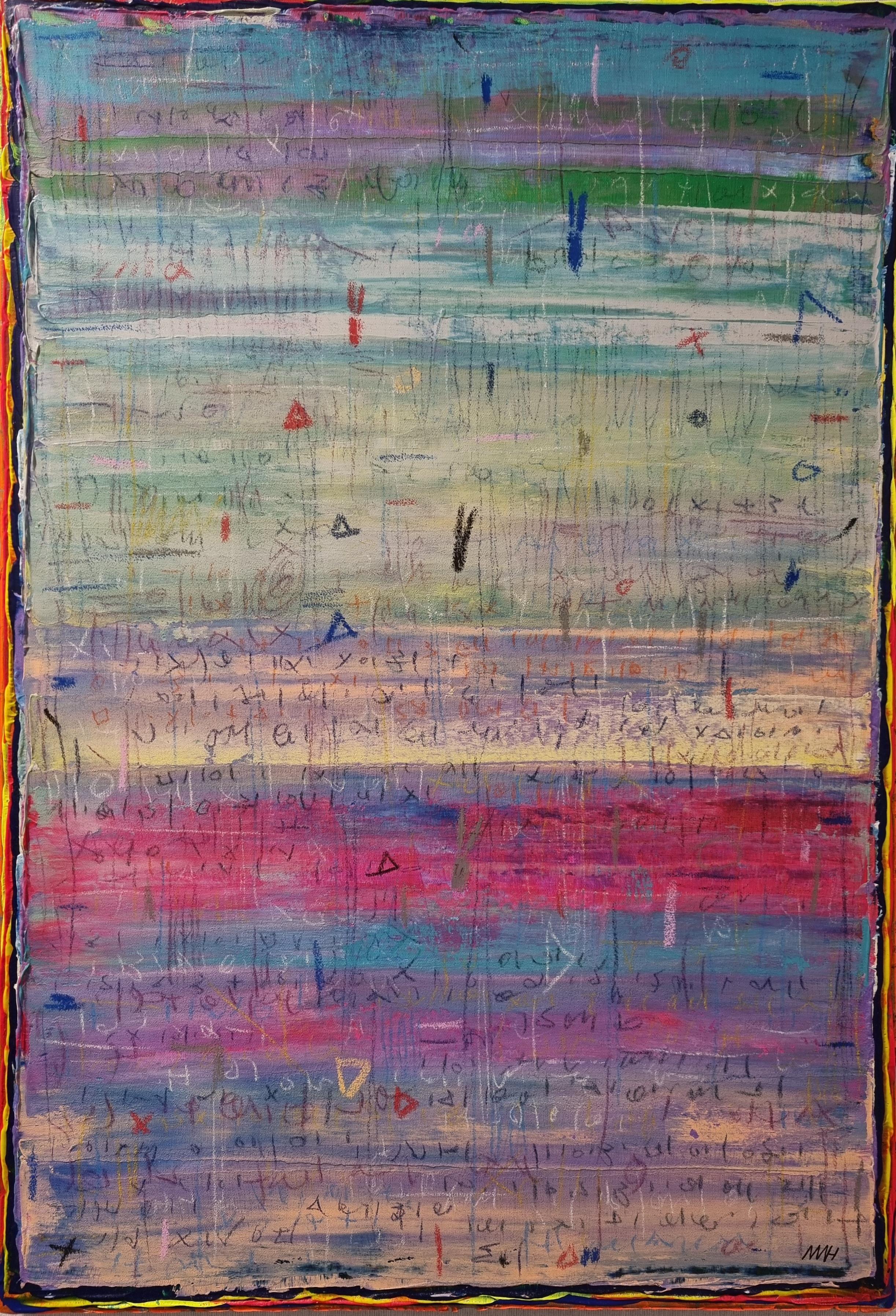 Tecnica mista su tela

Mah Chen è un artista coreano nato nel 1981 che vive a Parigi, in Francia. Le opere di Mah Chen traggono ispirazione dall'universo e dalla natura. I suoi colori e le sue texture sembrano un mondo sconosciuto che si combina in
