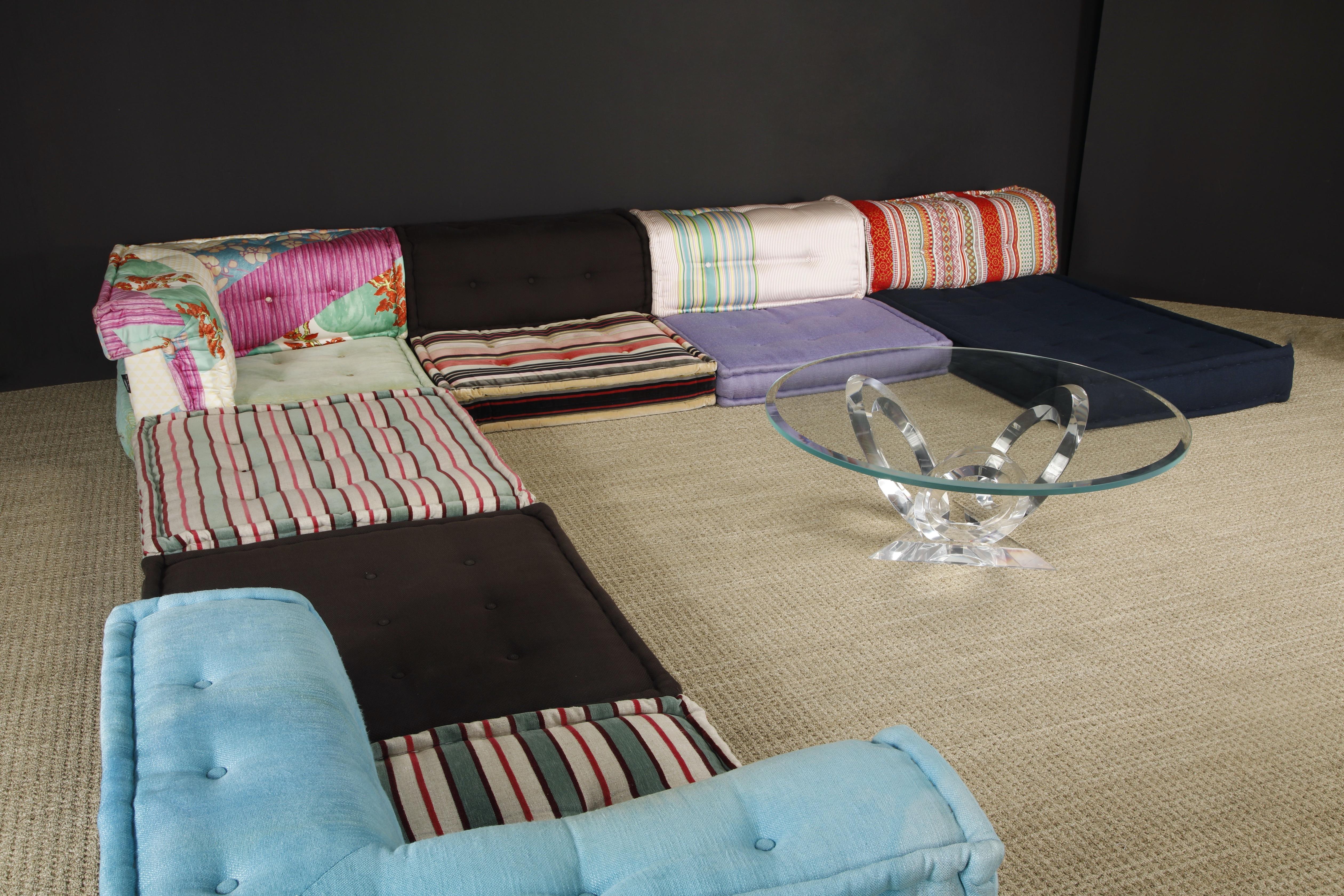 Fabric 'Mah Jong' 12 Piece Living Room Set by Missoni for Roche Bobois France, Signed 