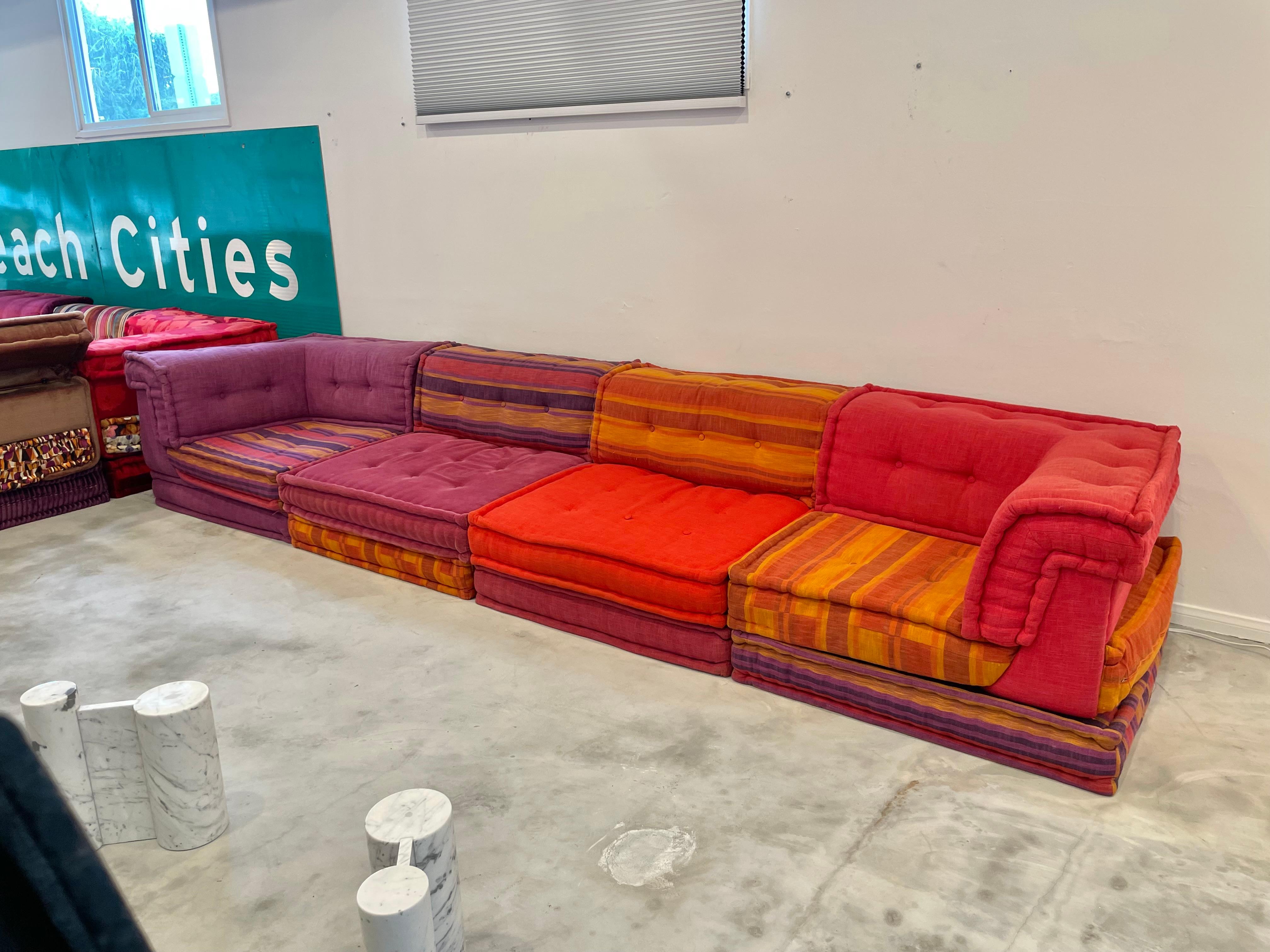 Mah Jong 12 Piece Sofa for Roche Bobois by Hans Hopfer, 1970s Italy In Good Condition In Los Angeles, CA