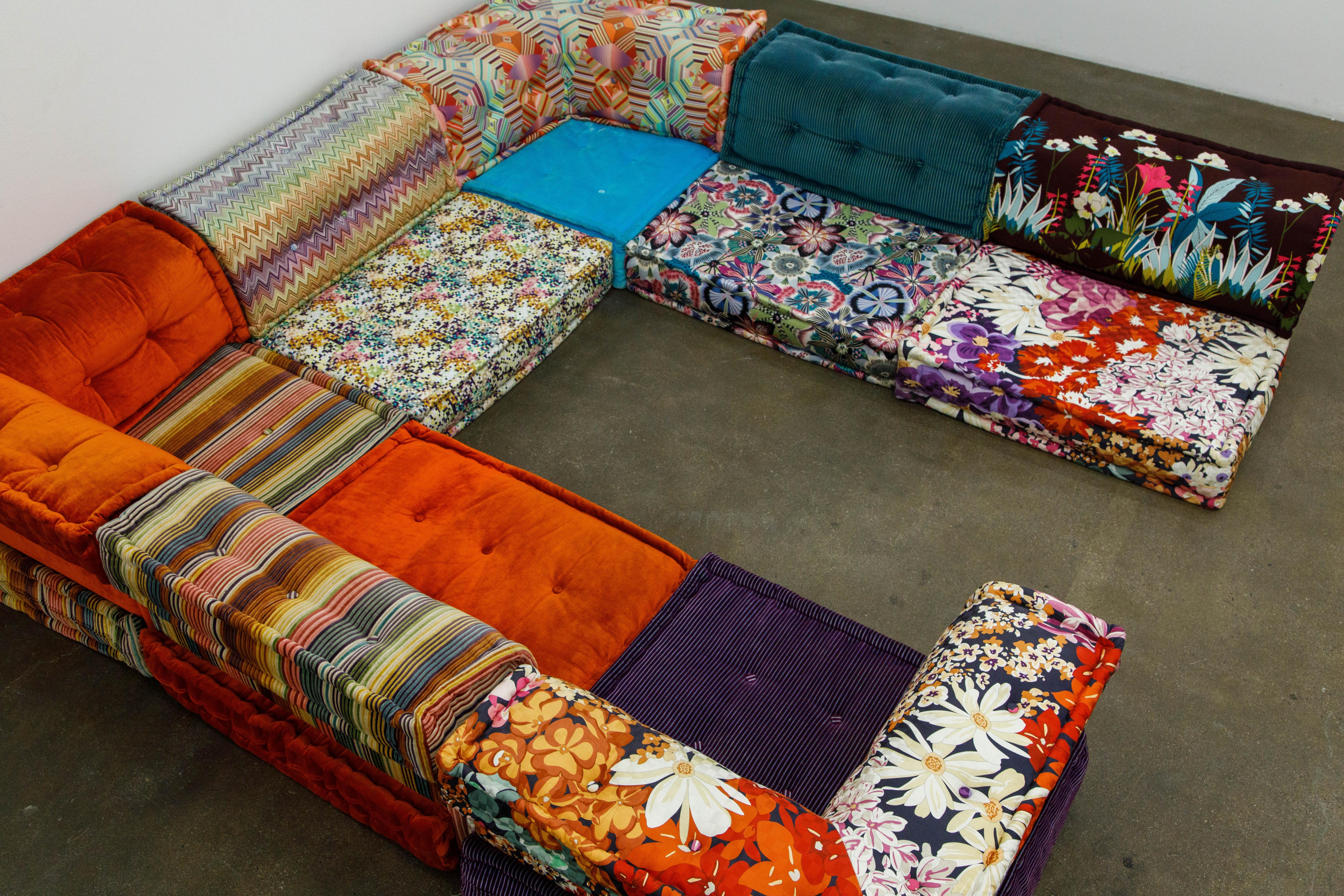 'Mah Jong' 15 Piece Living Room Set by Missoni for Roche Bobois France, Signed 9