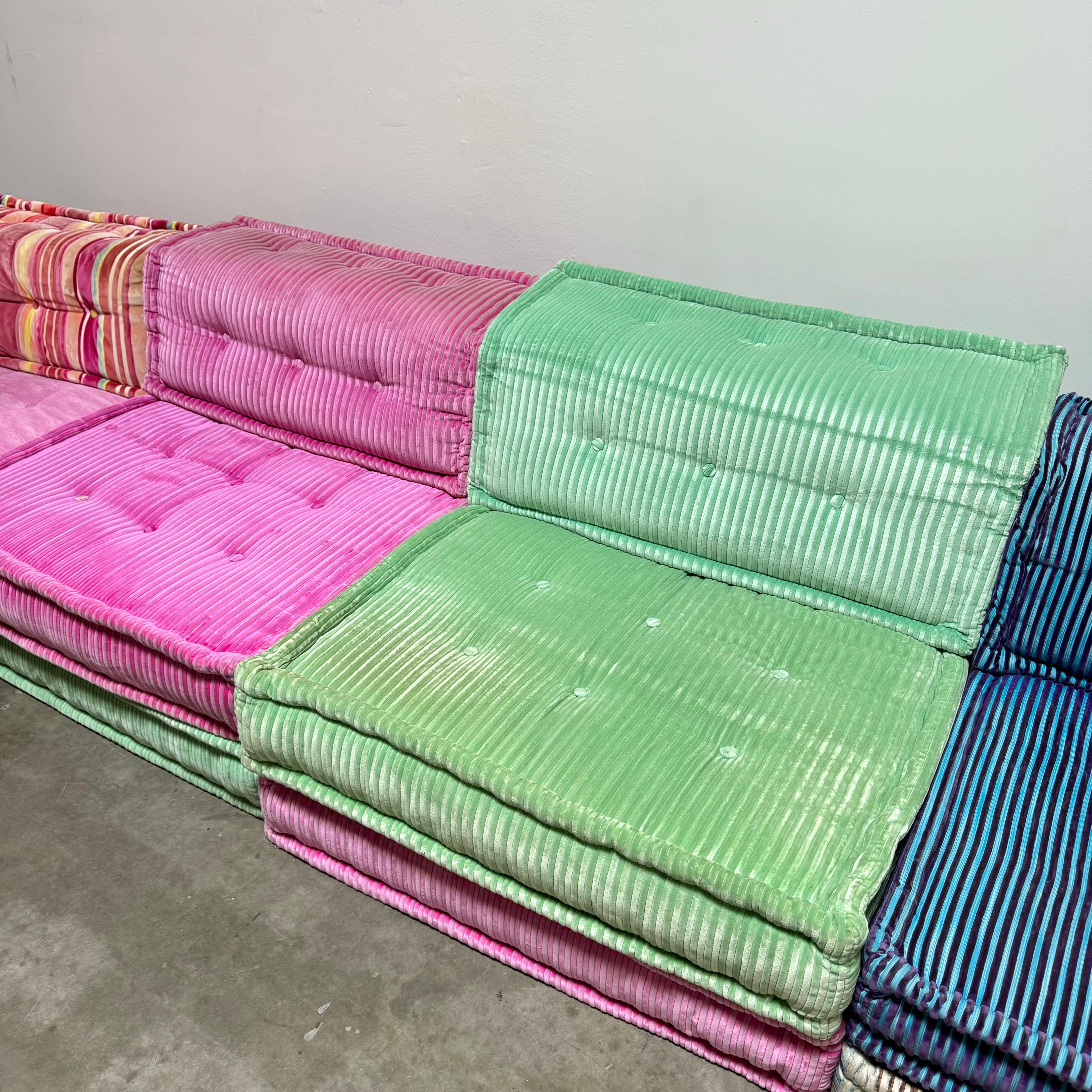 French Mah Jong 15-Piece Sofa by Hans Hopfer for Roche Bobois, France circa 2000