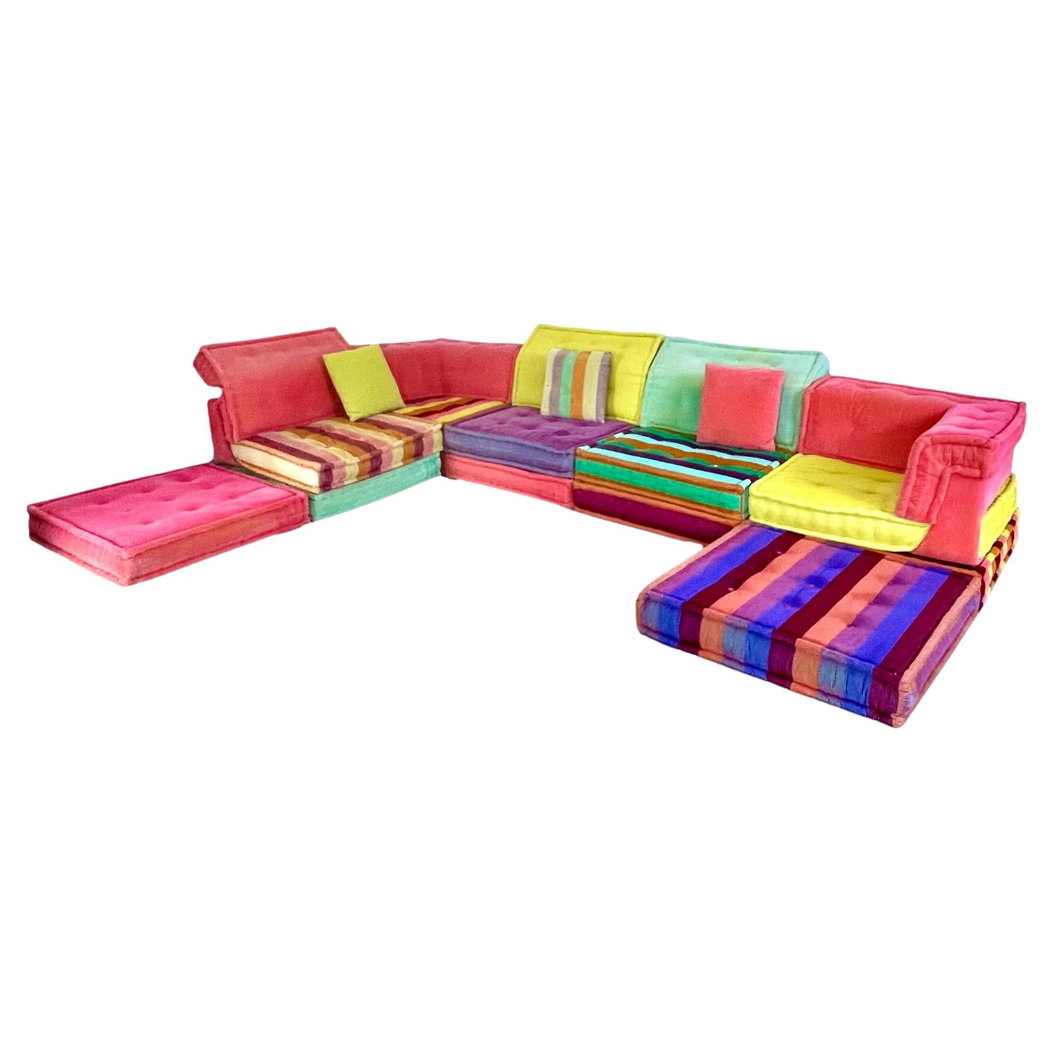 Mah Jong 21 Piece Sofa for Roche Bobois by Hans Hopfer, 1970s Italy For Sale  at 1stDibs