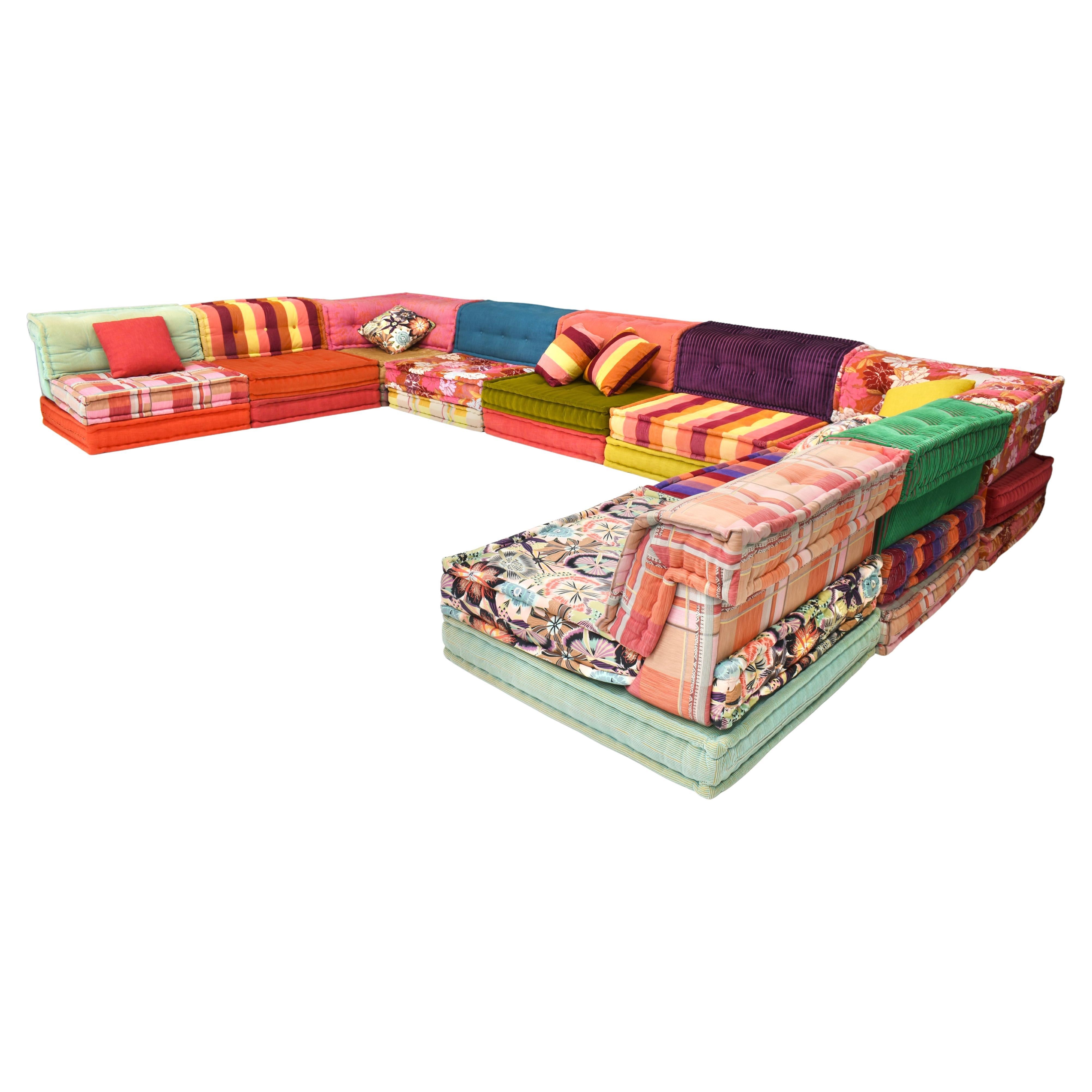 Mah Jong 33 piece sofa by Hans Hopfer in Missoni / Kenzo fabric for Roche Bobois en vente