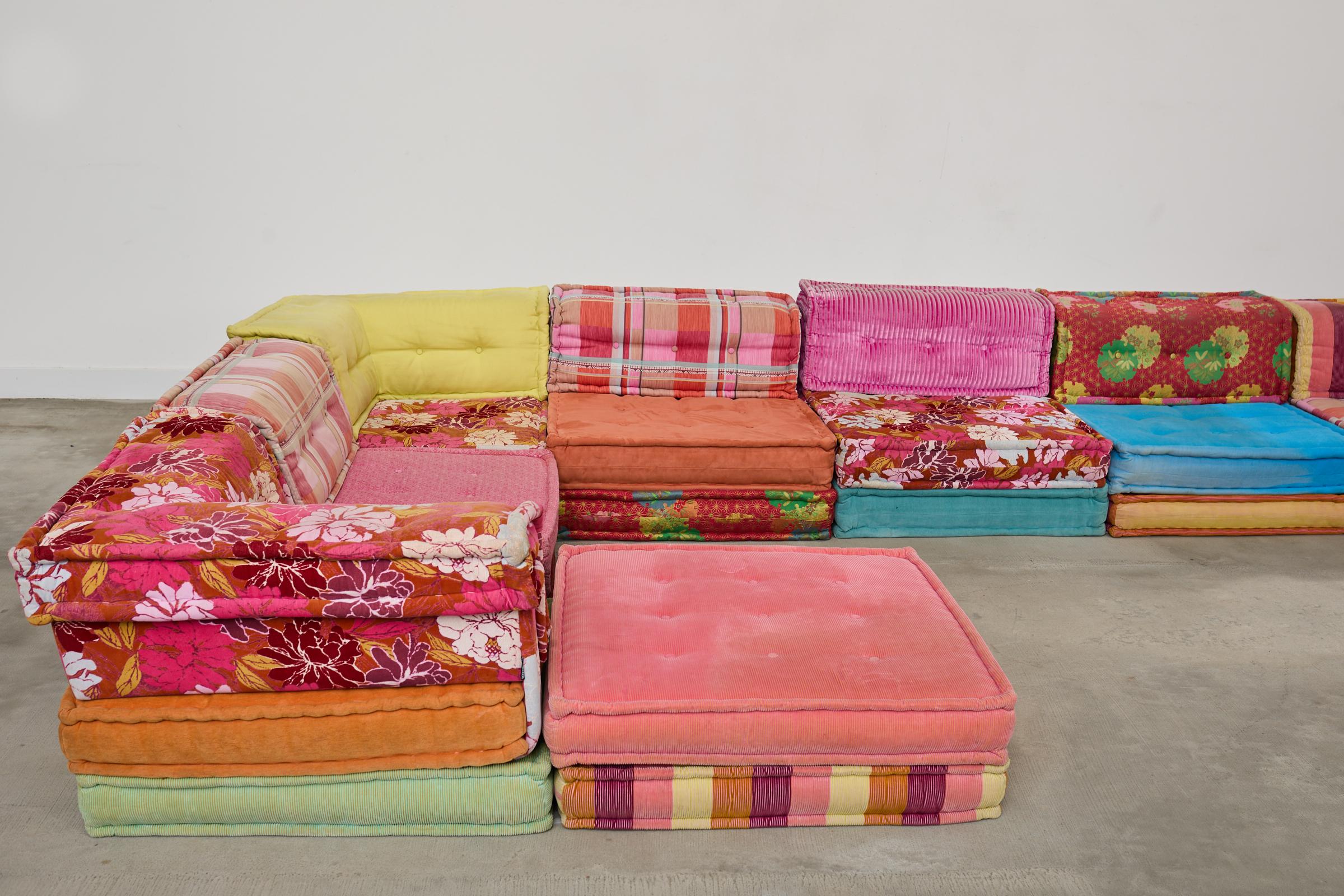 Mid-Century Modern Mah Jong 34 Piece Kenzo Missoni Sofa de Hans Hopfer pour Roche Bobois en vente