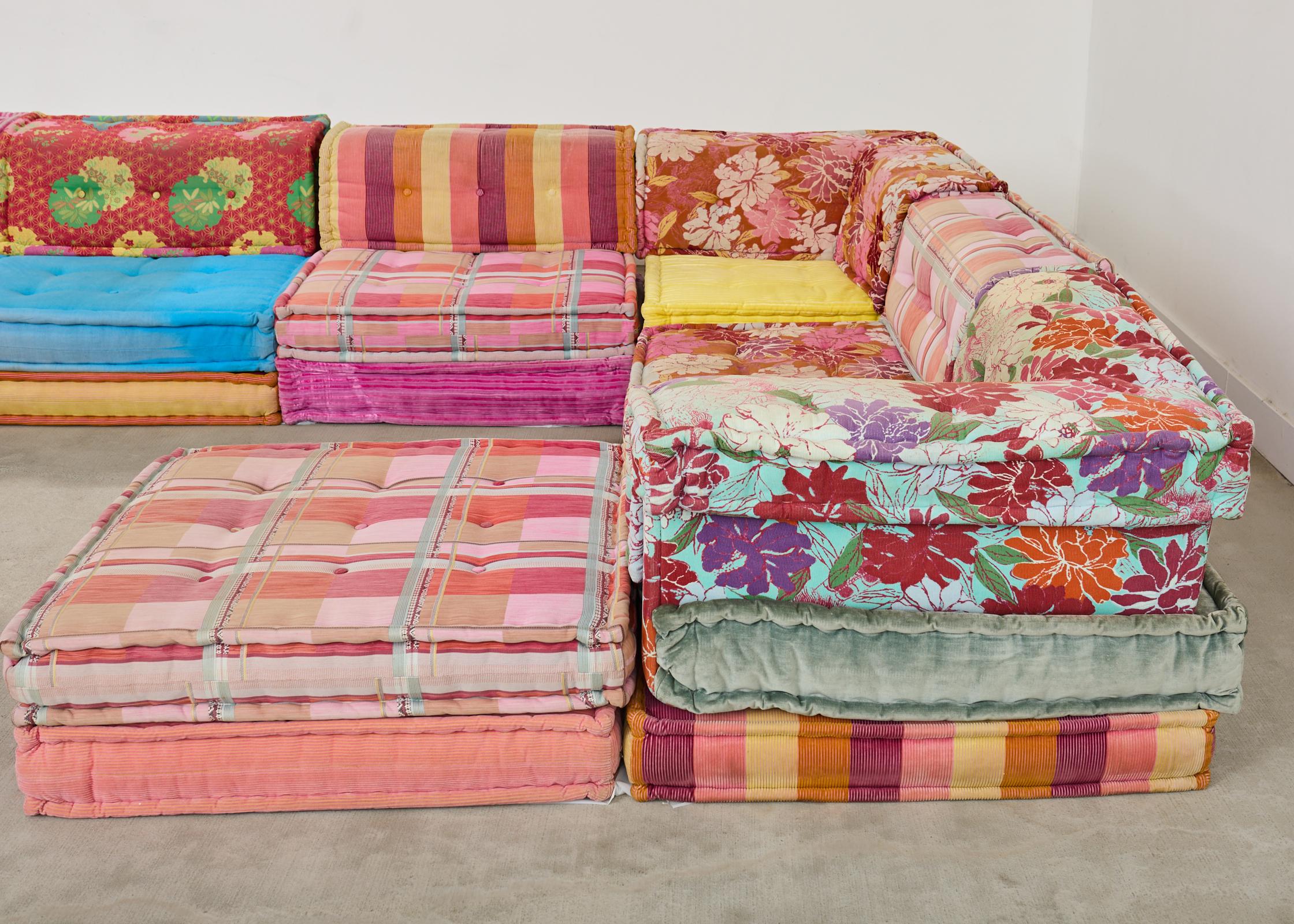 Fait main Mah Jong 34 Piece Kenzo Missoni Sofa de Hans Hopfer pour Roche Bobois en vente