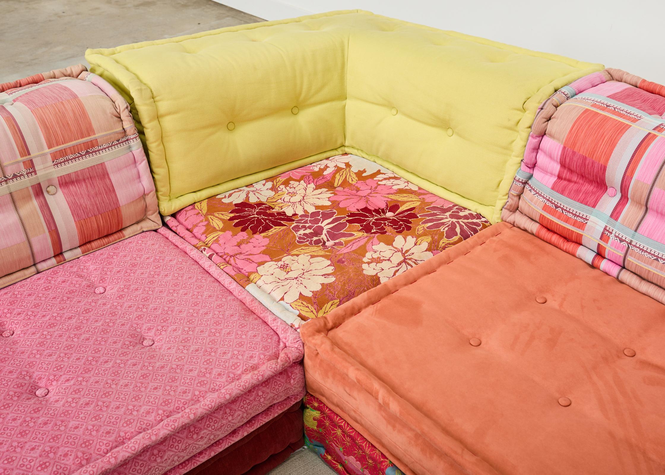 Tissu Mah Jong 34 Piece Kenzo Missoni Sofa de Hans Hopfer pour Roche Bobois en vente