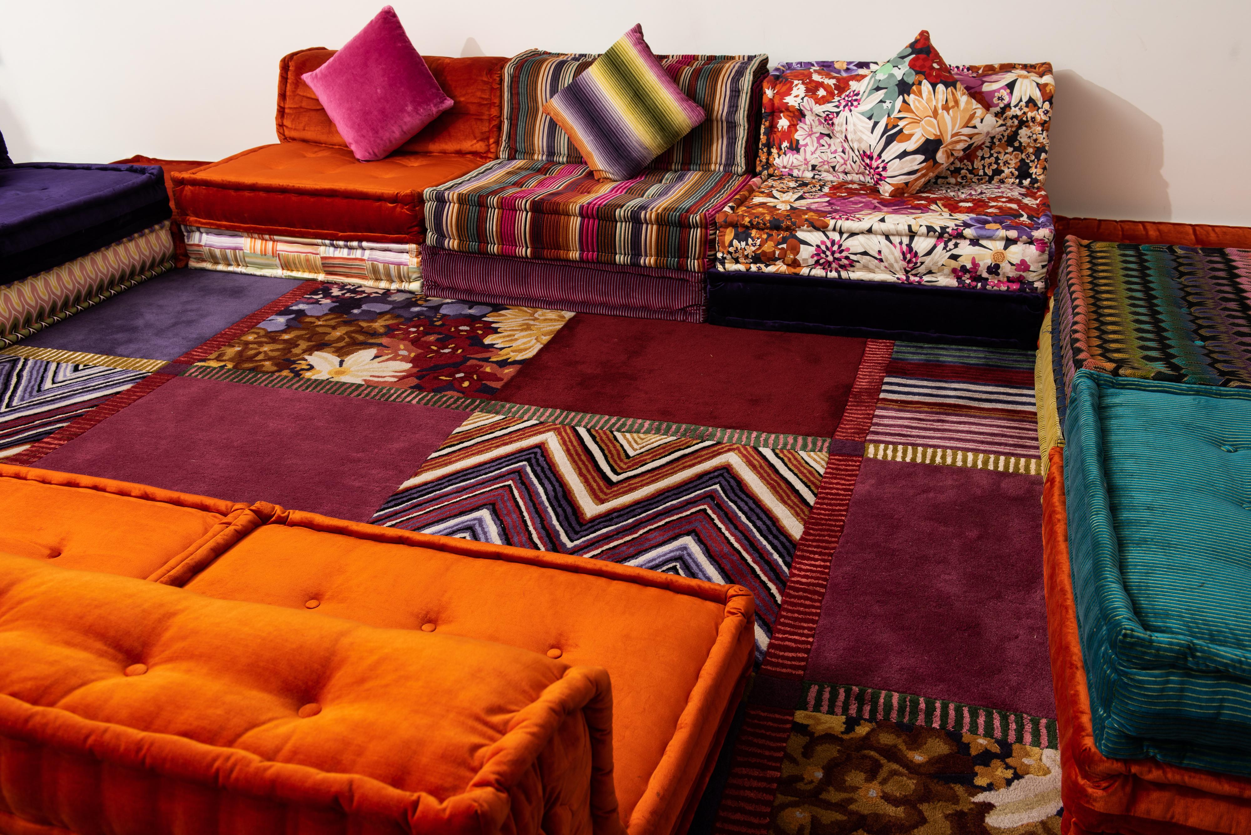 Modern 'Mah Jong' 35 Piece Living Room Set by Missoni for Roche Bobois France, Signed 