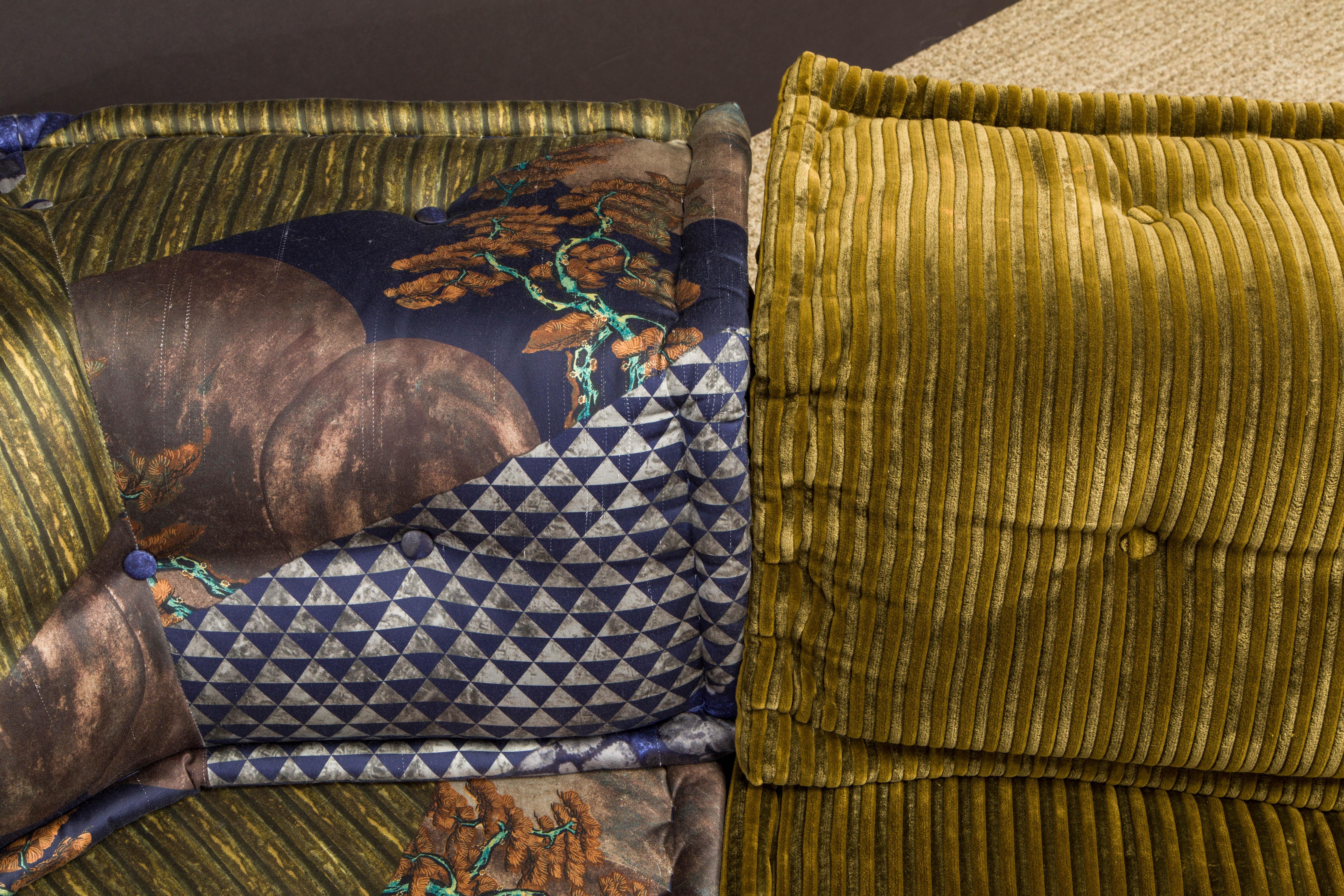 Mah Jong by Hans Hopfer for Roche Bobois in Kenzo Takada Fabric, 2010s, Signed 1