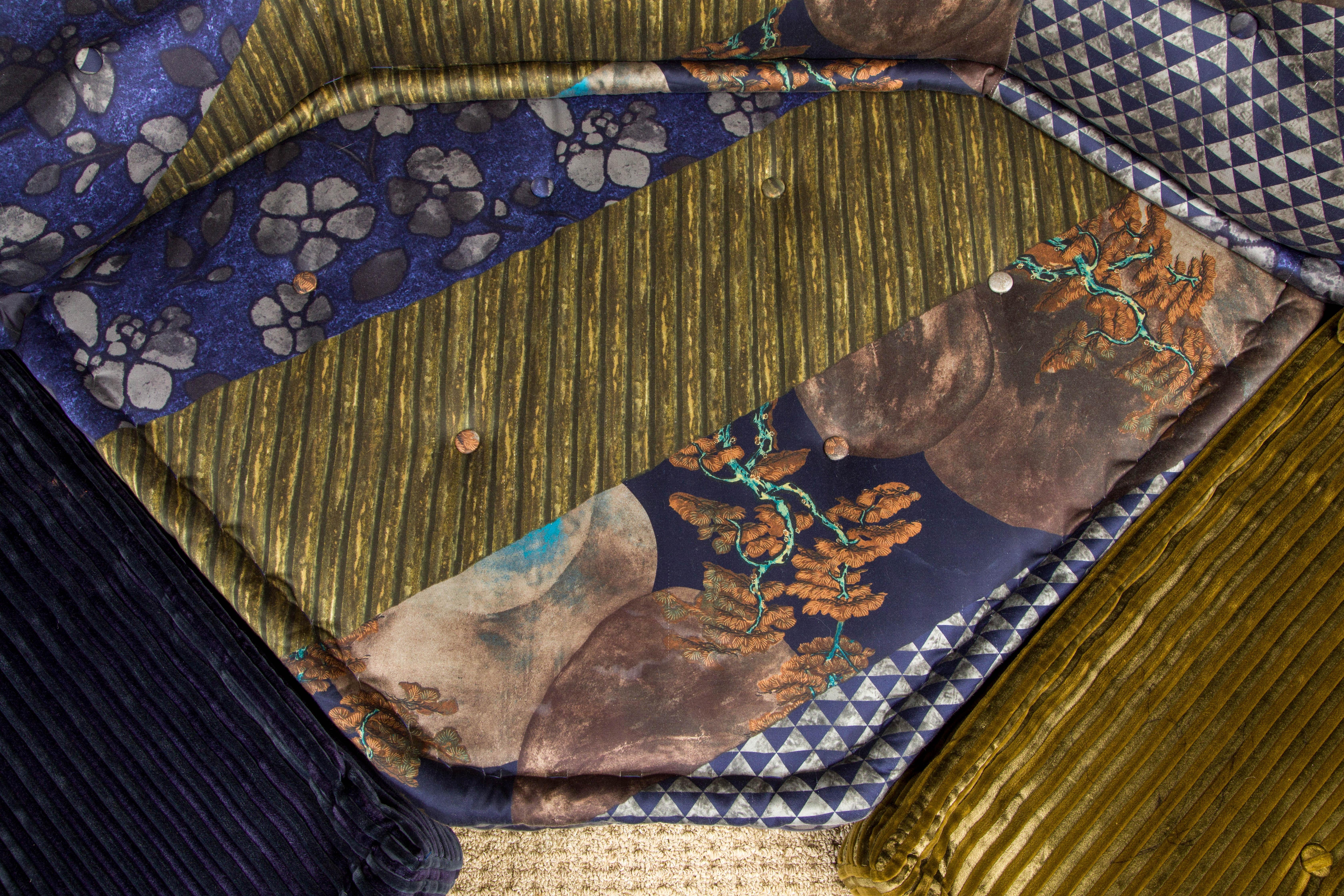 Mah Jong by Hans Hopfer for Roche Bobois in Kenzo Takada Fabric, 2010s, Signed 2