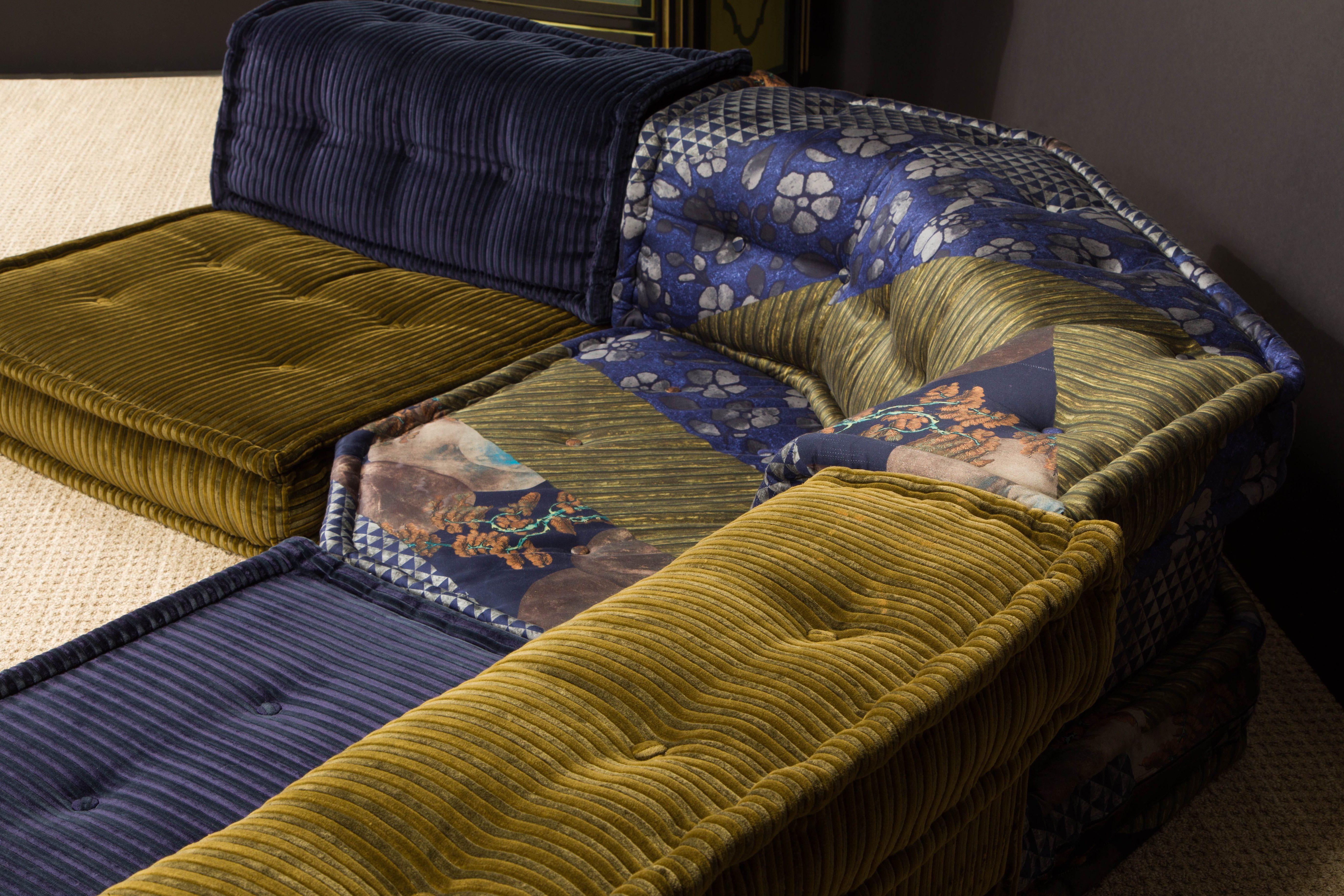 Mah Jong by Hans Hopfer for Roche Bobois in Kenzo Takada Fabric, 2010s, Signed 4