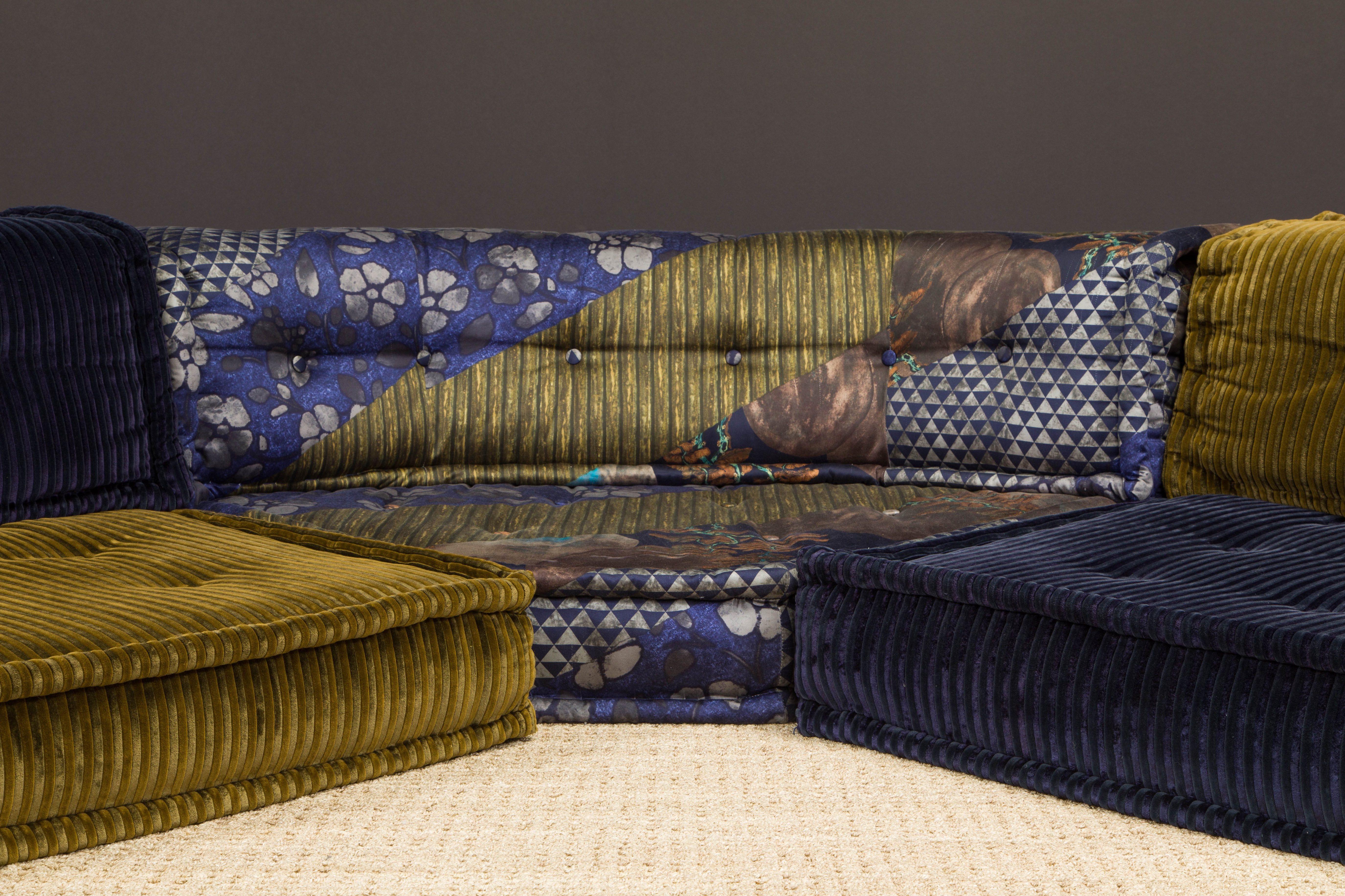 Mah Jong by Hans Hopfer for Roche Bobois in Kenzo Takada Fabric, 2010s, Signed 7