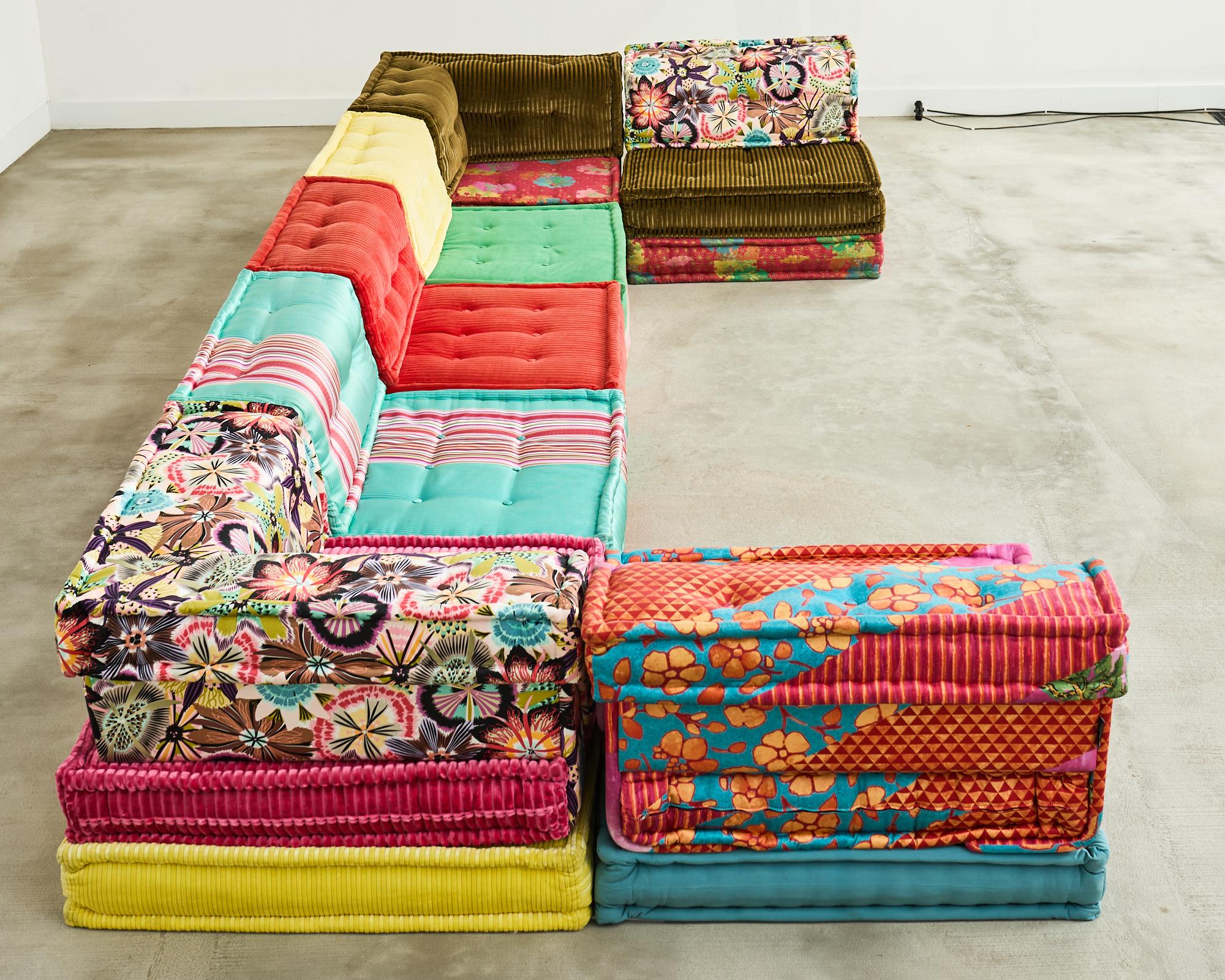 Hand-Crafted Mah Jong Hans Hopfer for Roche Bobois Kenzo Missoni 21 Piece Sofa