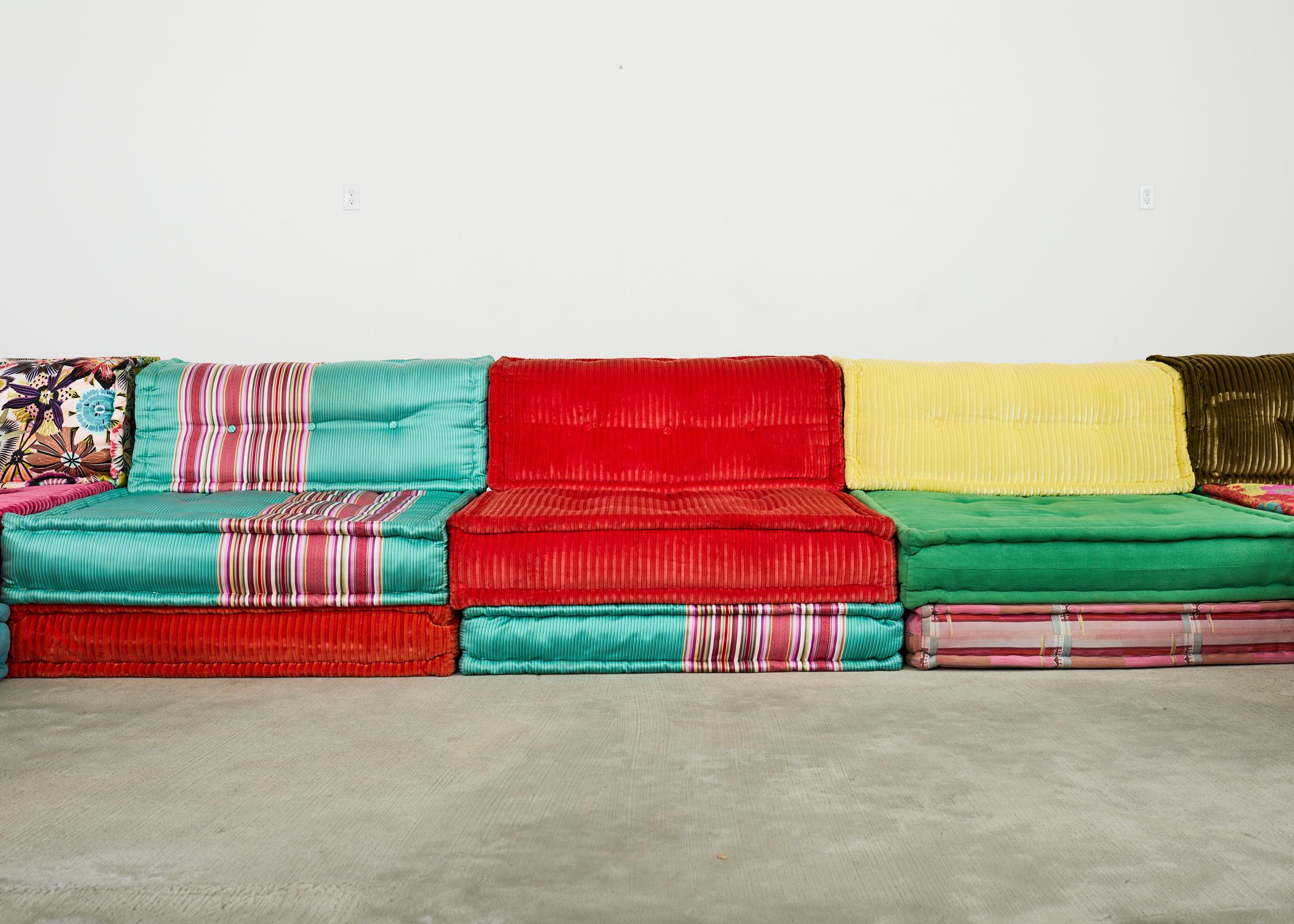 20th Century Mah Jong Hans Hopfer for Roche Bobois Kenzo Missoni 21 Piece Sofa