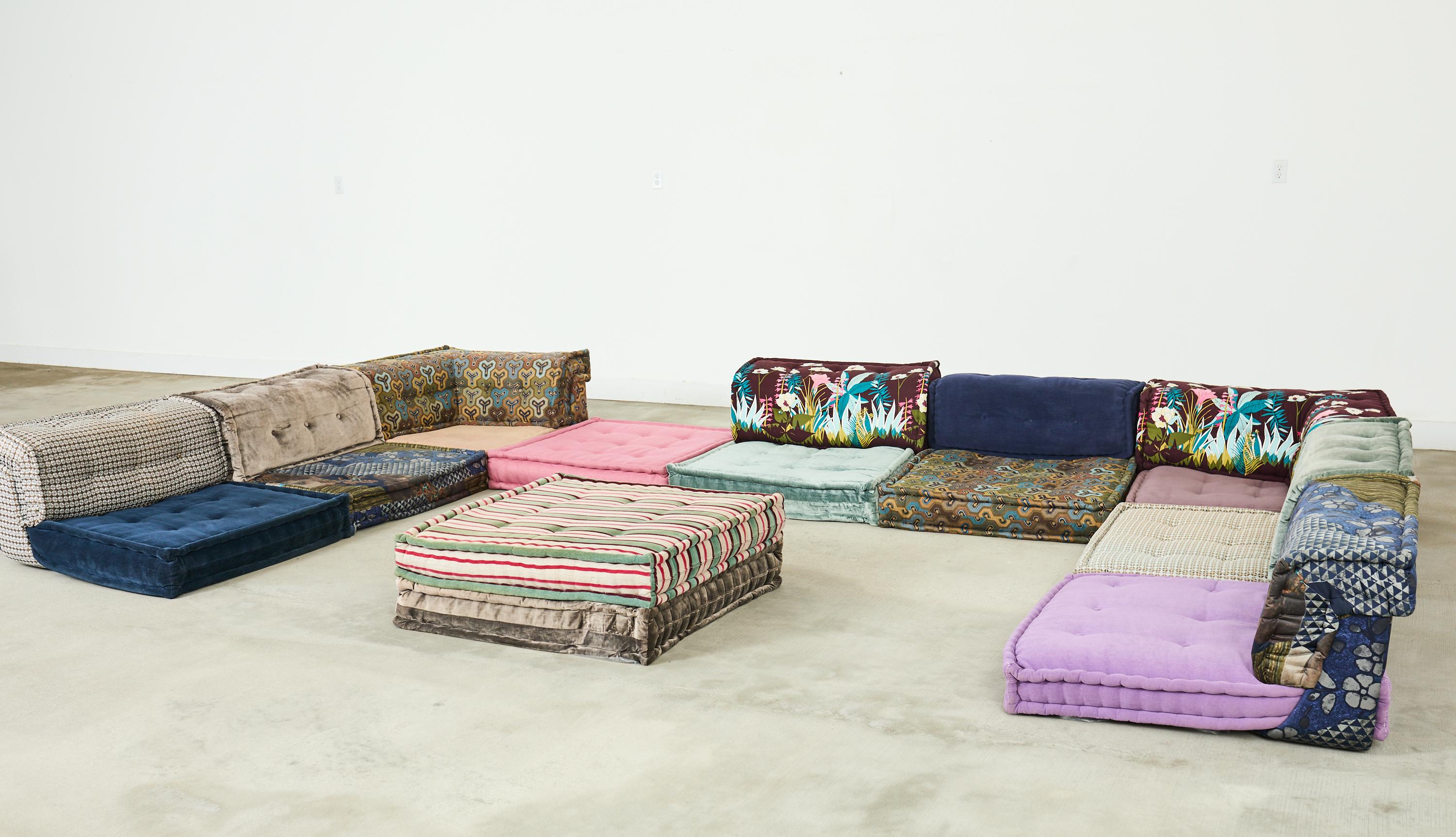Mah Jong Kenzo Missoni Sofá seccional Hans Hopfer para Roche Bobois 2015 Hecho a mano en venta