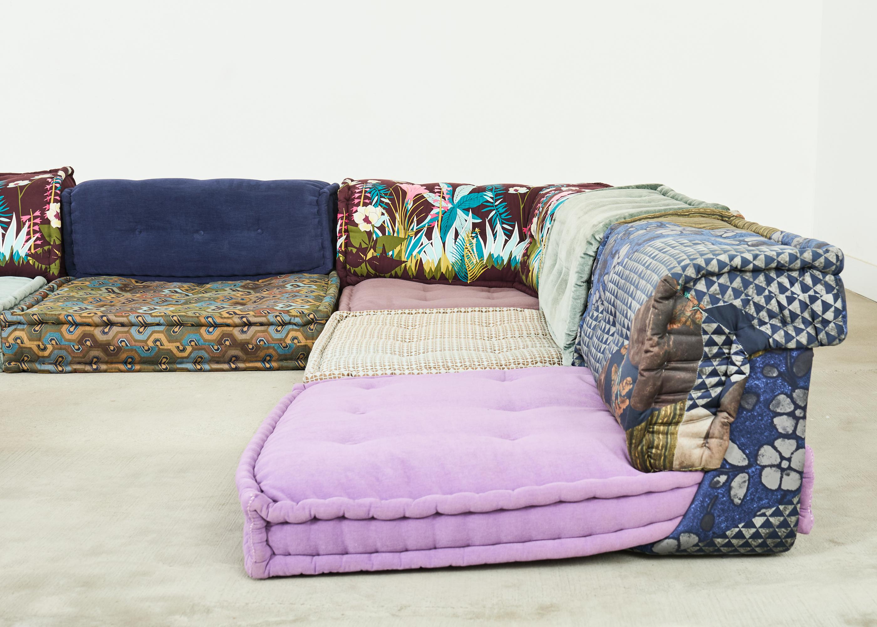 Mah Jong Kenzo Missoni Sofá seccional Hans Hopfer para Roche Bobois 2015 Tela en venta