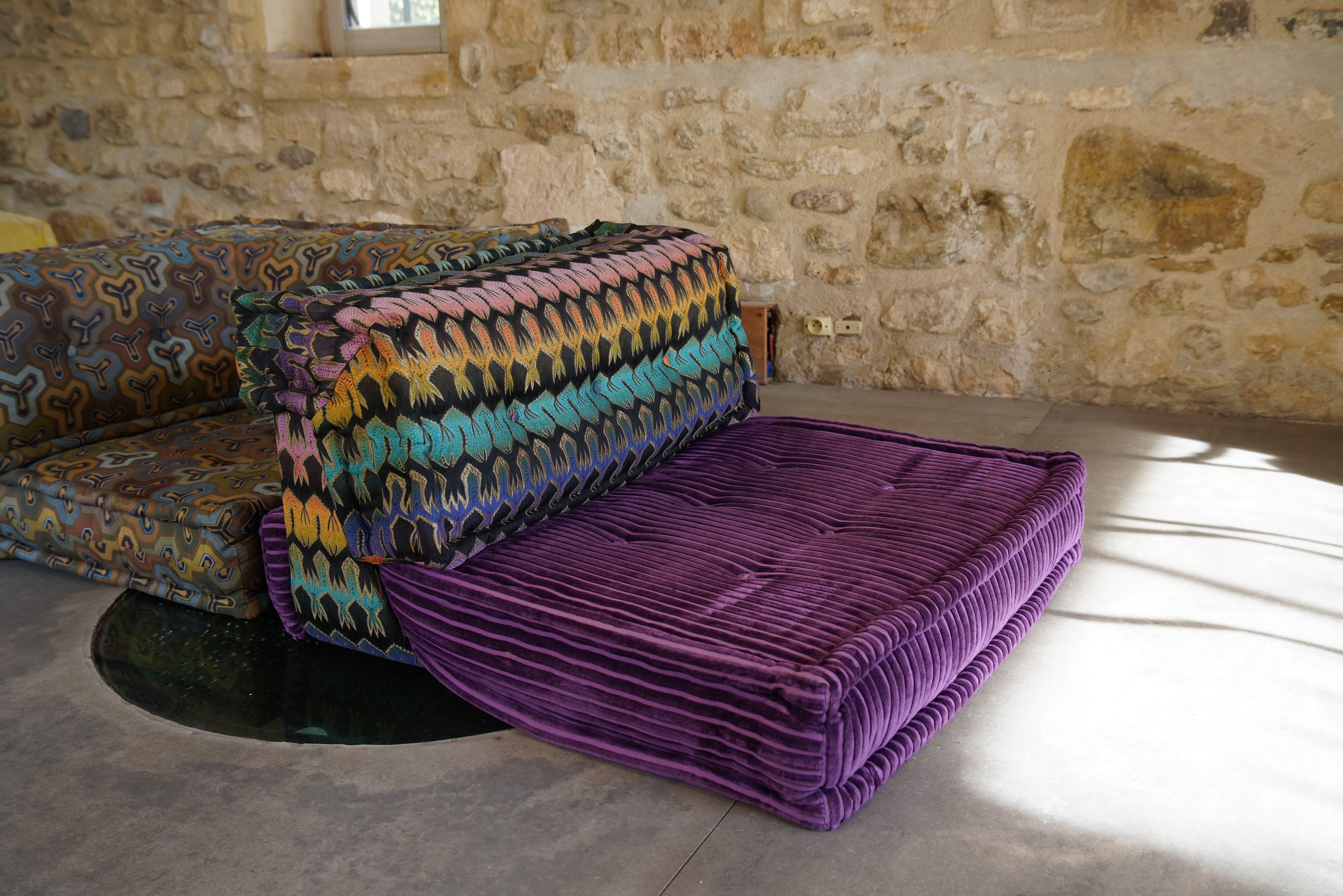 Contemporary Mah Jong Velvet Kenzo Modular Sofa by Hans Hopfer for Roche Bobois, Italy 2018