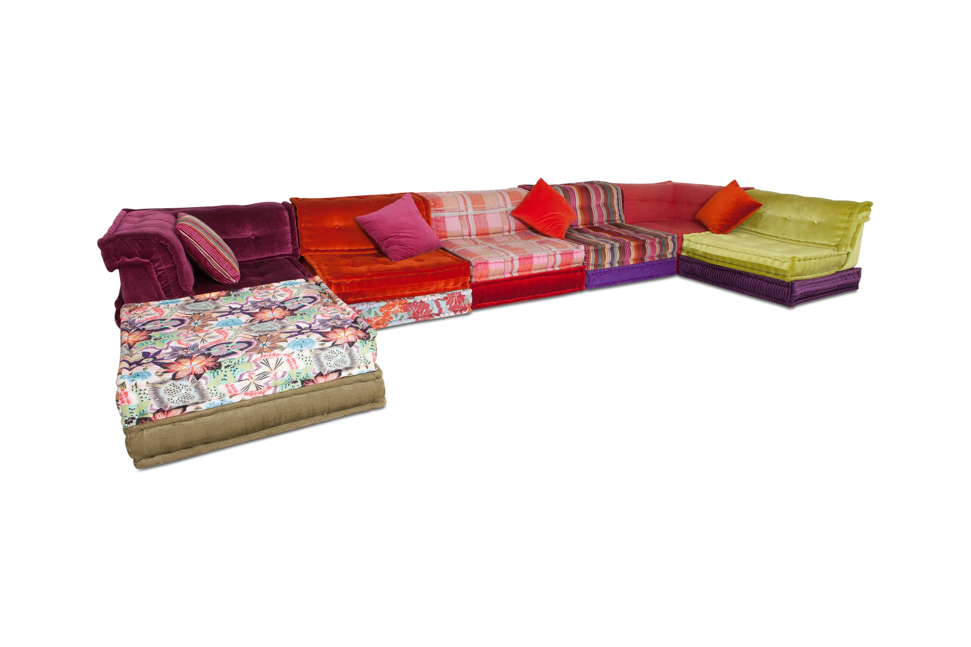 Mid-Century Modern Mah Jong Modular Composition Sofa in Missoni Home for Roche Bobois