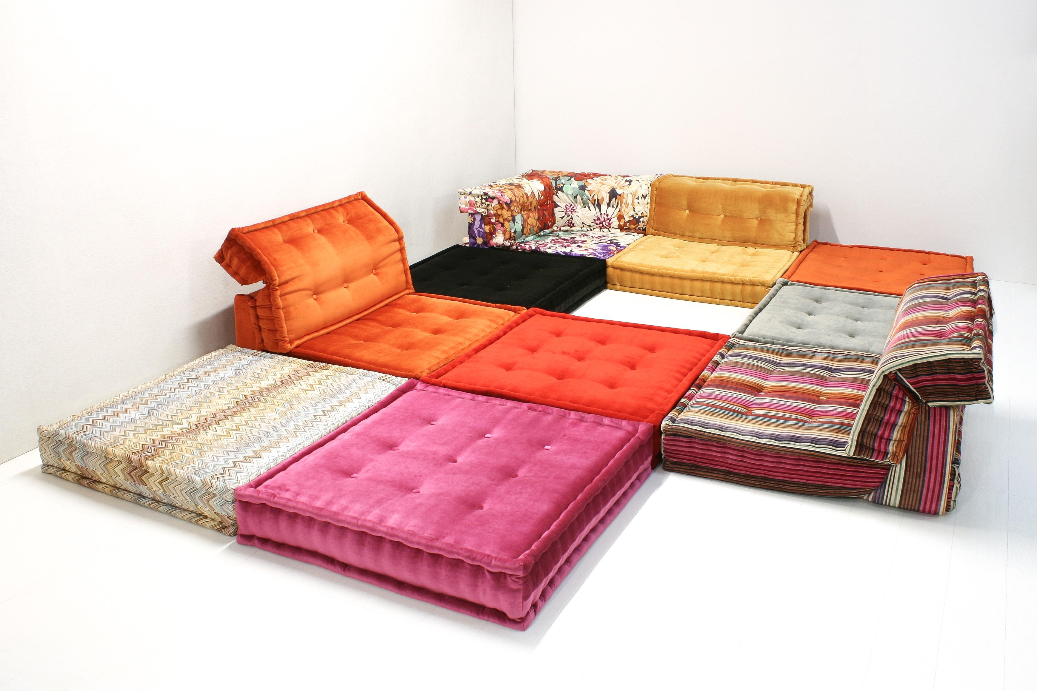 Mid-Century Modern Mah Jong Modular Landscape Lounge Sofa by Hans Hopfer & Missoni for Roche Bobois