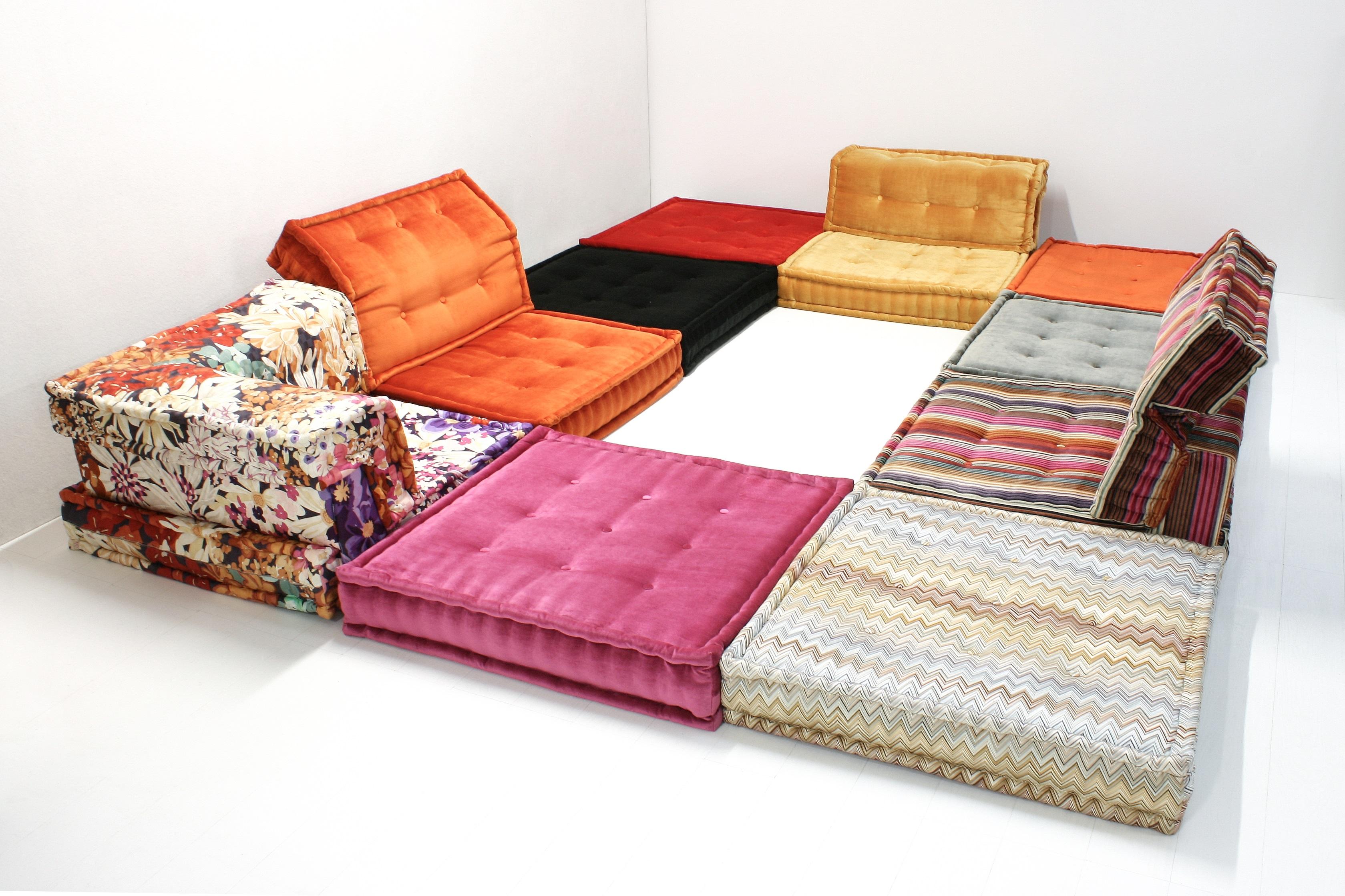 French Mah Jong Modular Landscape Lounge Sofa by Hans Hopfer & Missoni for Roche Bobois