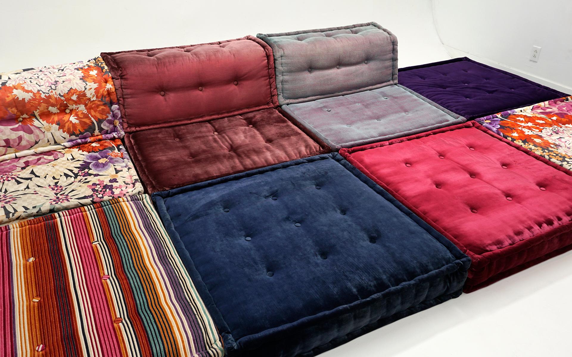 Sofá modular Mah Jong de Hans Hopfer para Roche Bobois. Tejido Missoni & Kenzo Tapicería en venta