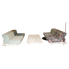 Canapé d'extérieur Mah Jong avec table en tissu Missoni de Roche Bobois, France 2020
