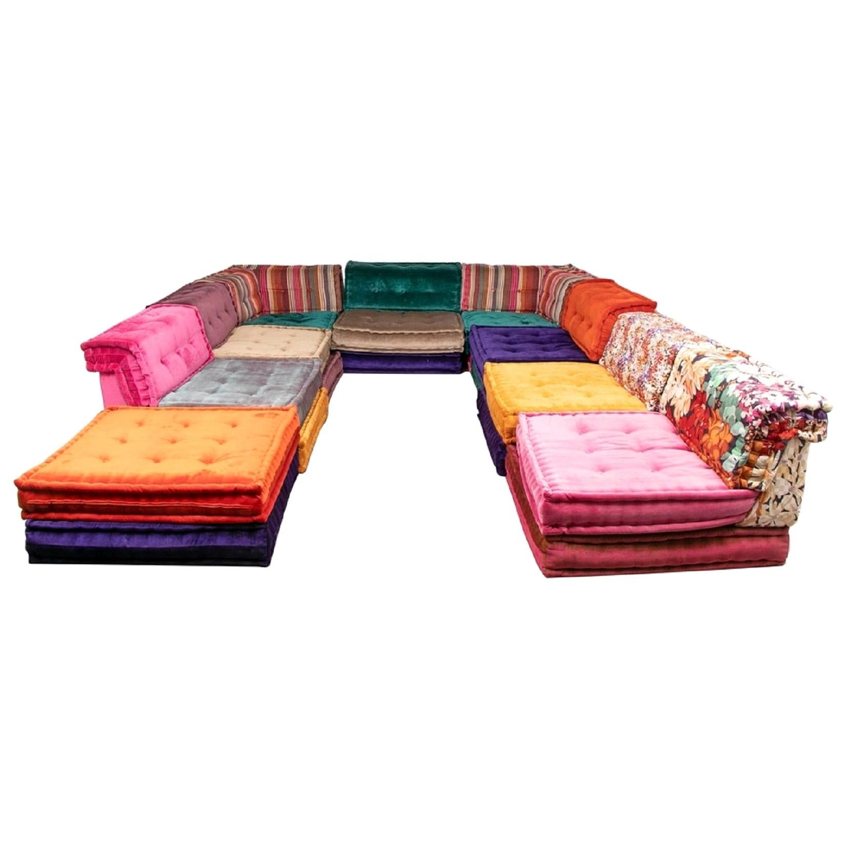 Mah Jong Roche Bobois Modular Sofa by Hans Hopfer in Missoni Fabric For Sale