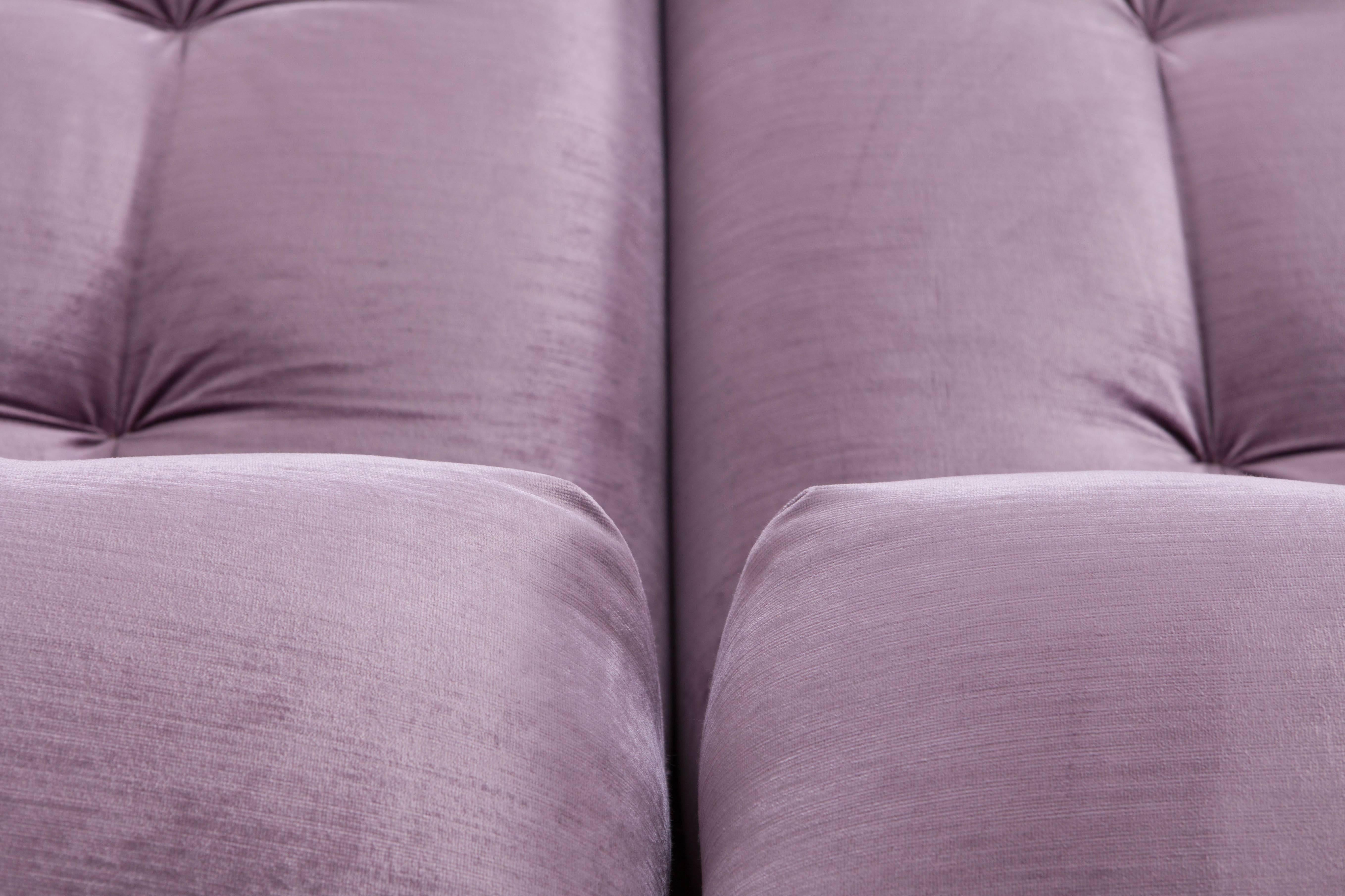 Mah Jong sectional Sofa in Purple Velvet by Roche Bobois 3