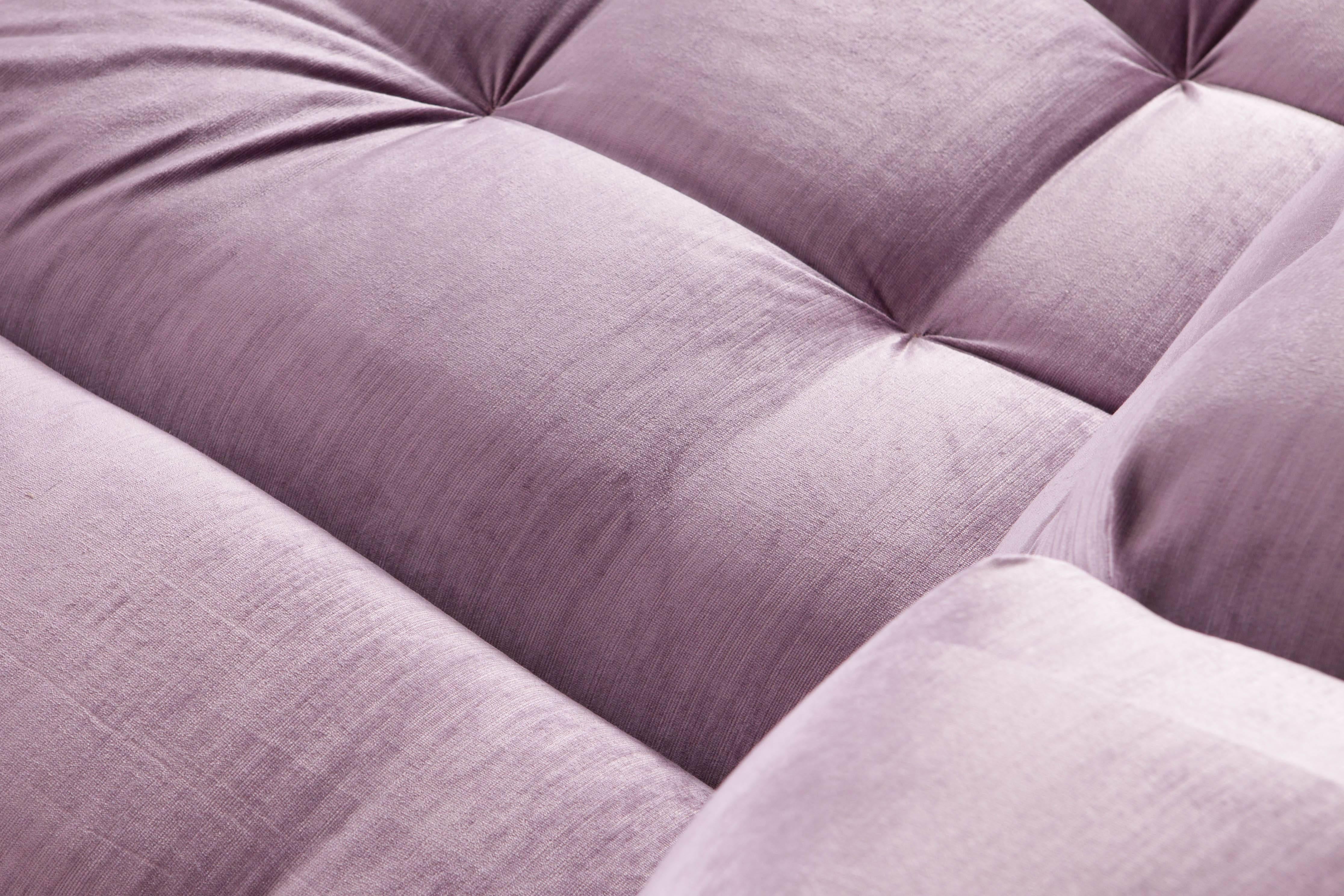 Mah Jong sectional Sofa in Purple Velvet by Roche Bobois 4