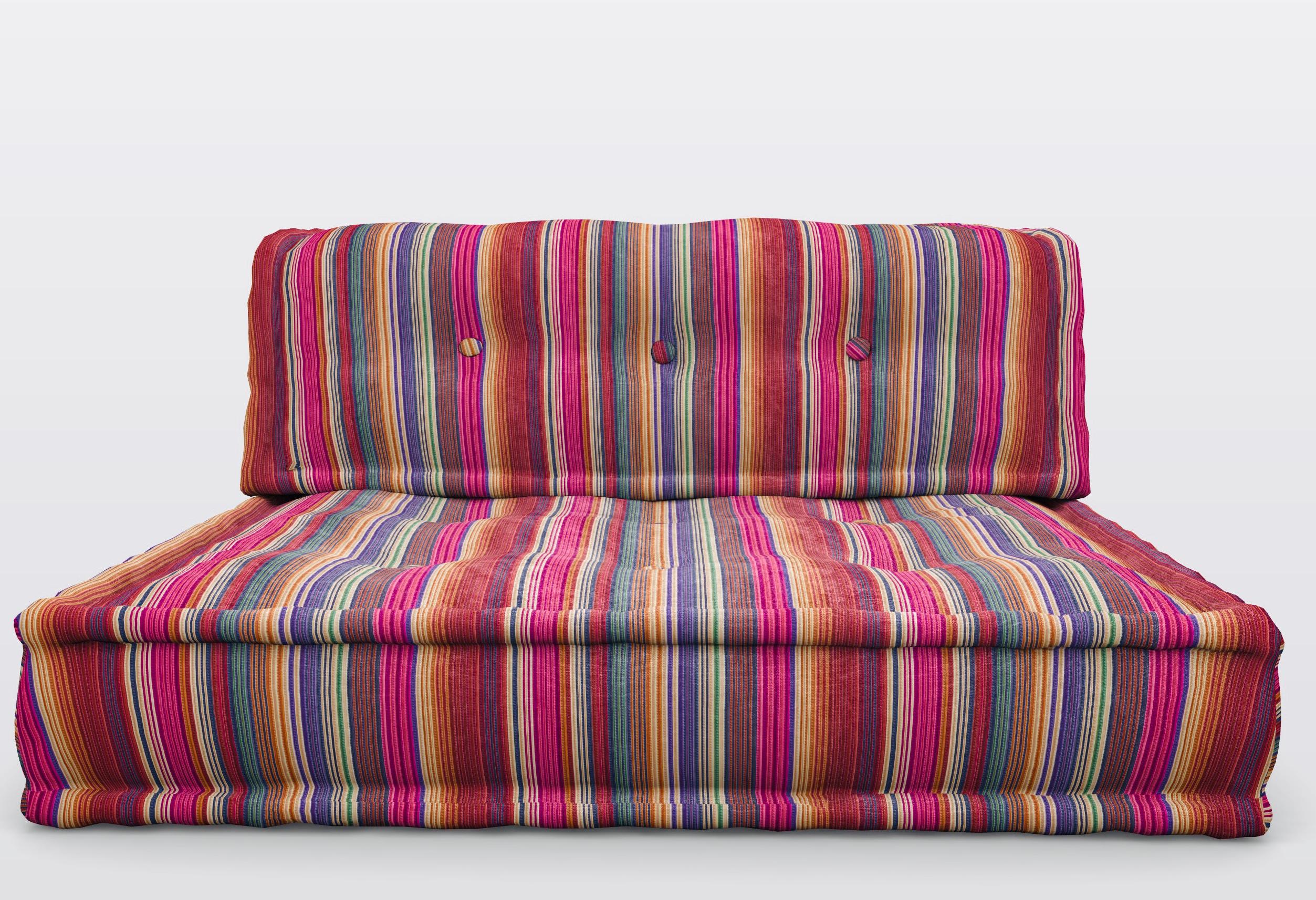 Le Mah Jong Modular Sofa Hans Hopfer Roche Bobois Jean Paul Gaultier Seidensamt (Italienisch)