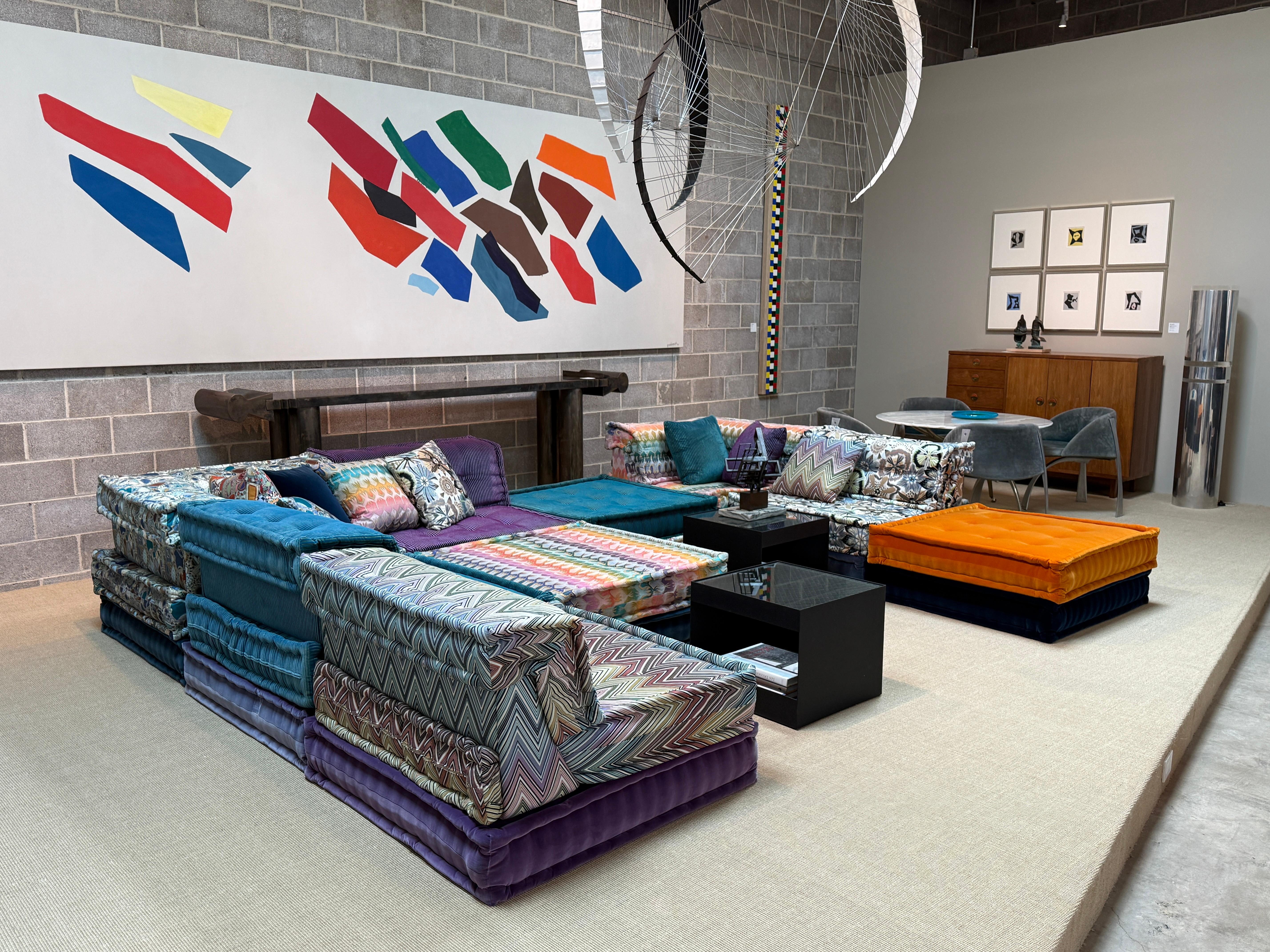Canapé sectionnel Mah Jong avec tissu Missoni par Roche Bobois Bon état - En vente à Dallas, TX