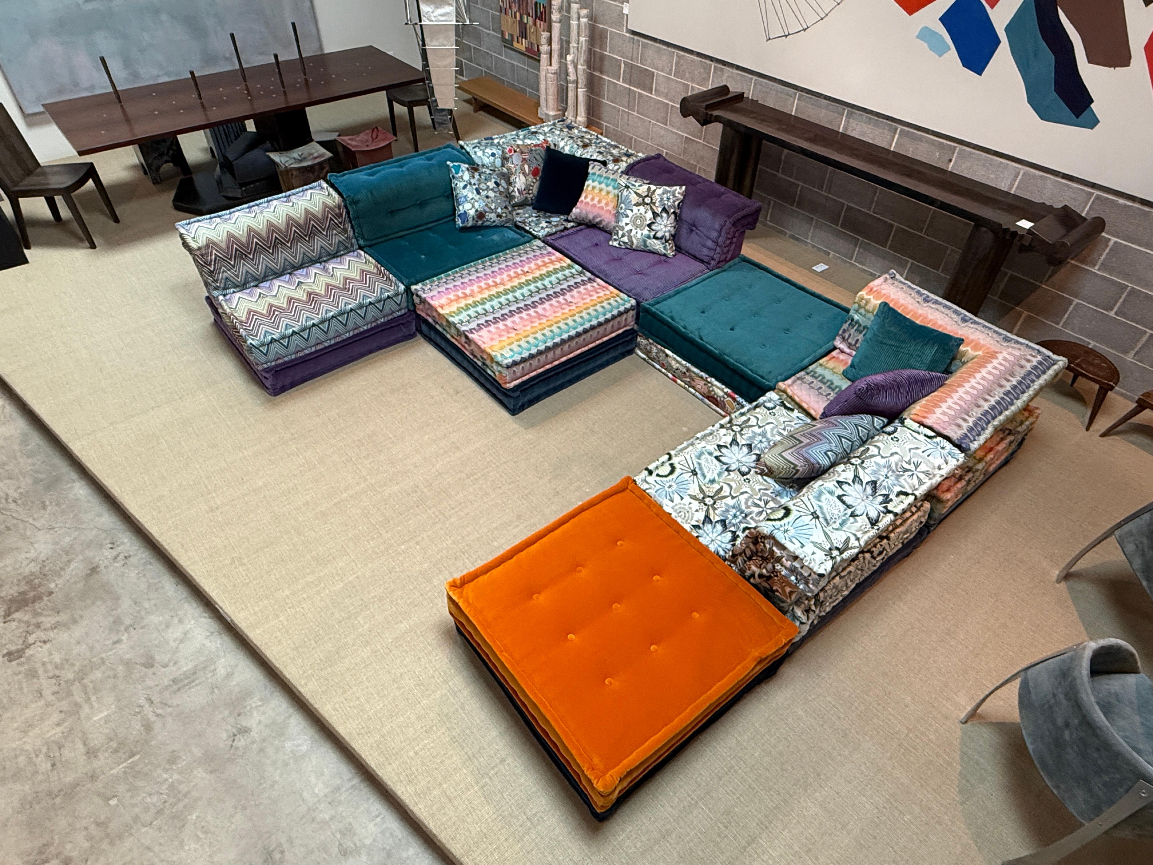 Canapé sectionnel Mah Jong avec tissu Missoni par Roche Bobois en vente 2