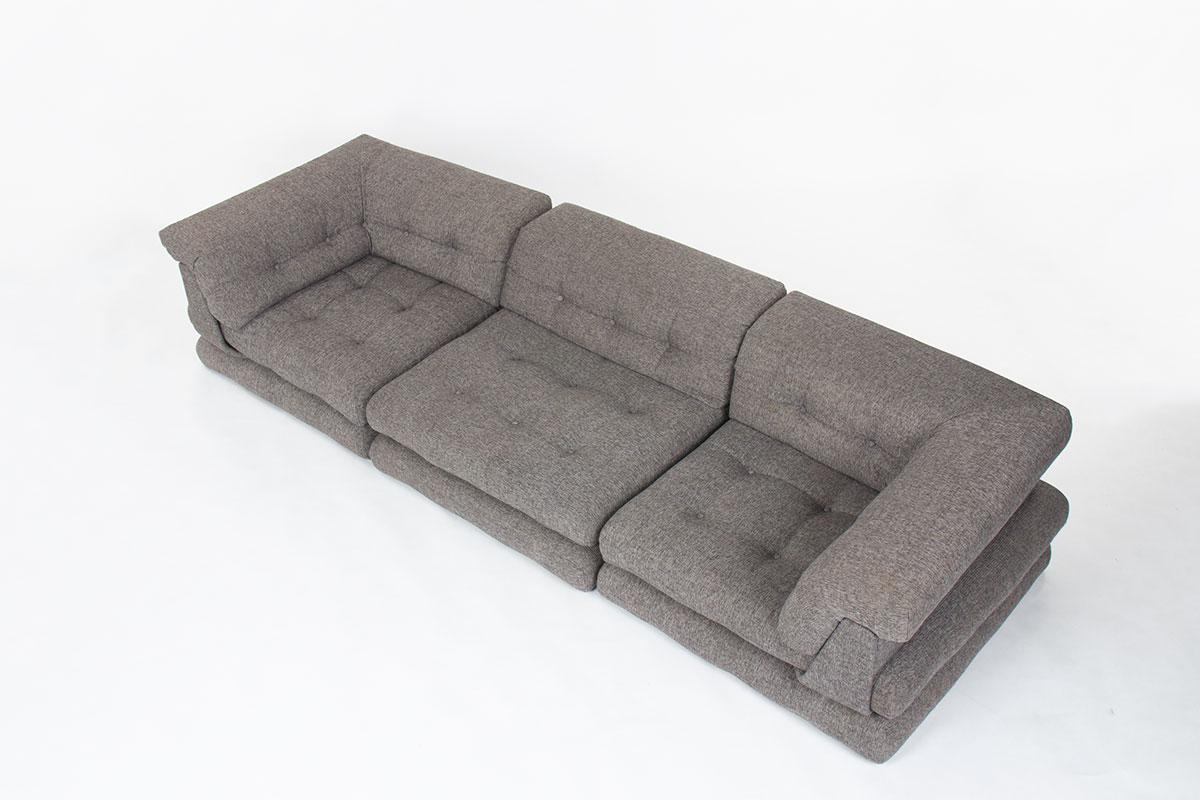 Mah Jong sofa by Hans Hopfer for Roche Bobois 1970 In Good Condition For Sale In JASSANS-RIOTTIER, FR