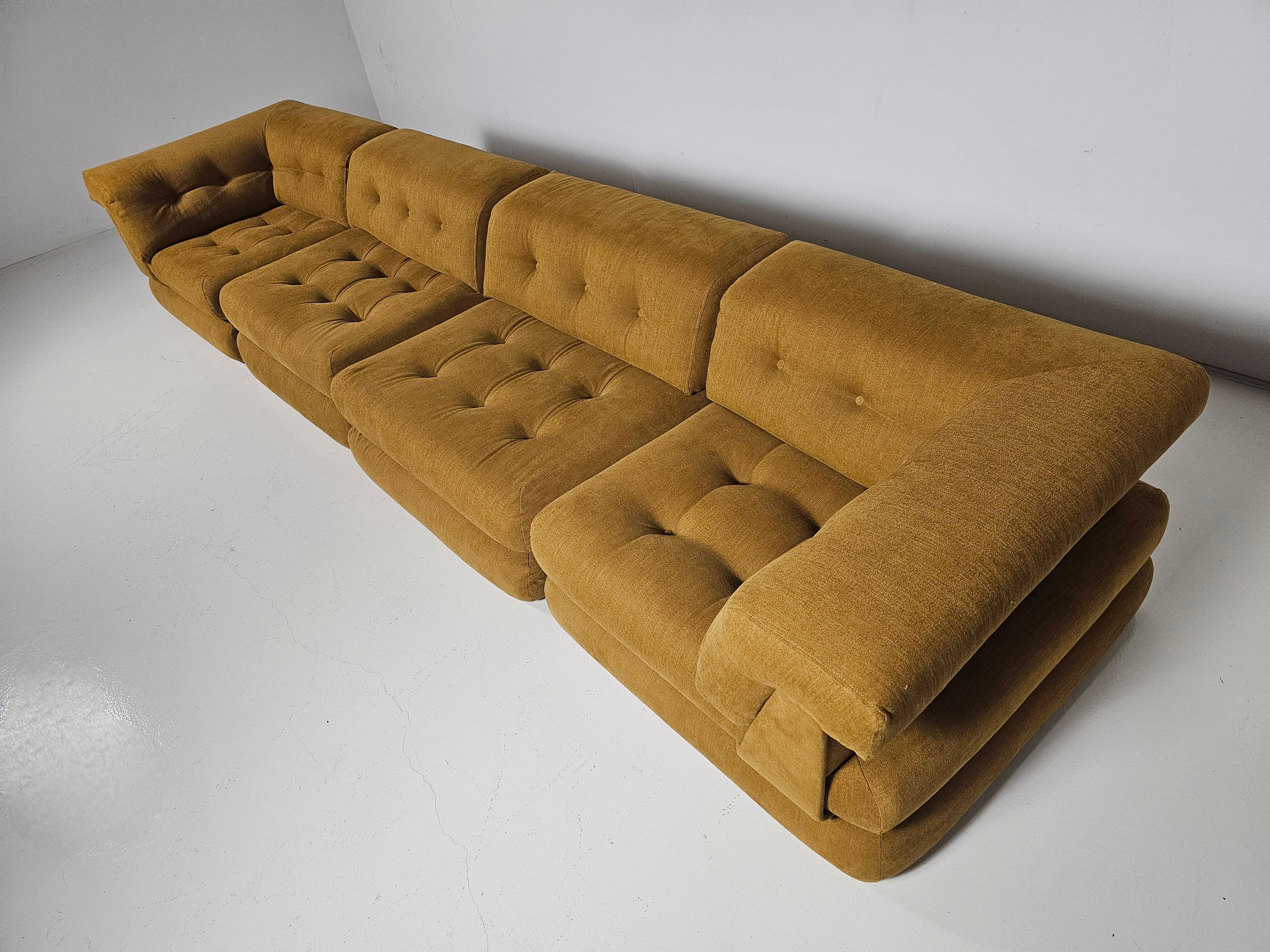 Canapé Mah Jong de Hans Hopfer, Roche Bobois, France, 1970 Bon état à amstelveen, NL
