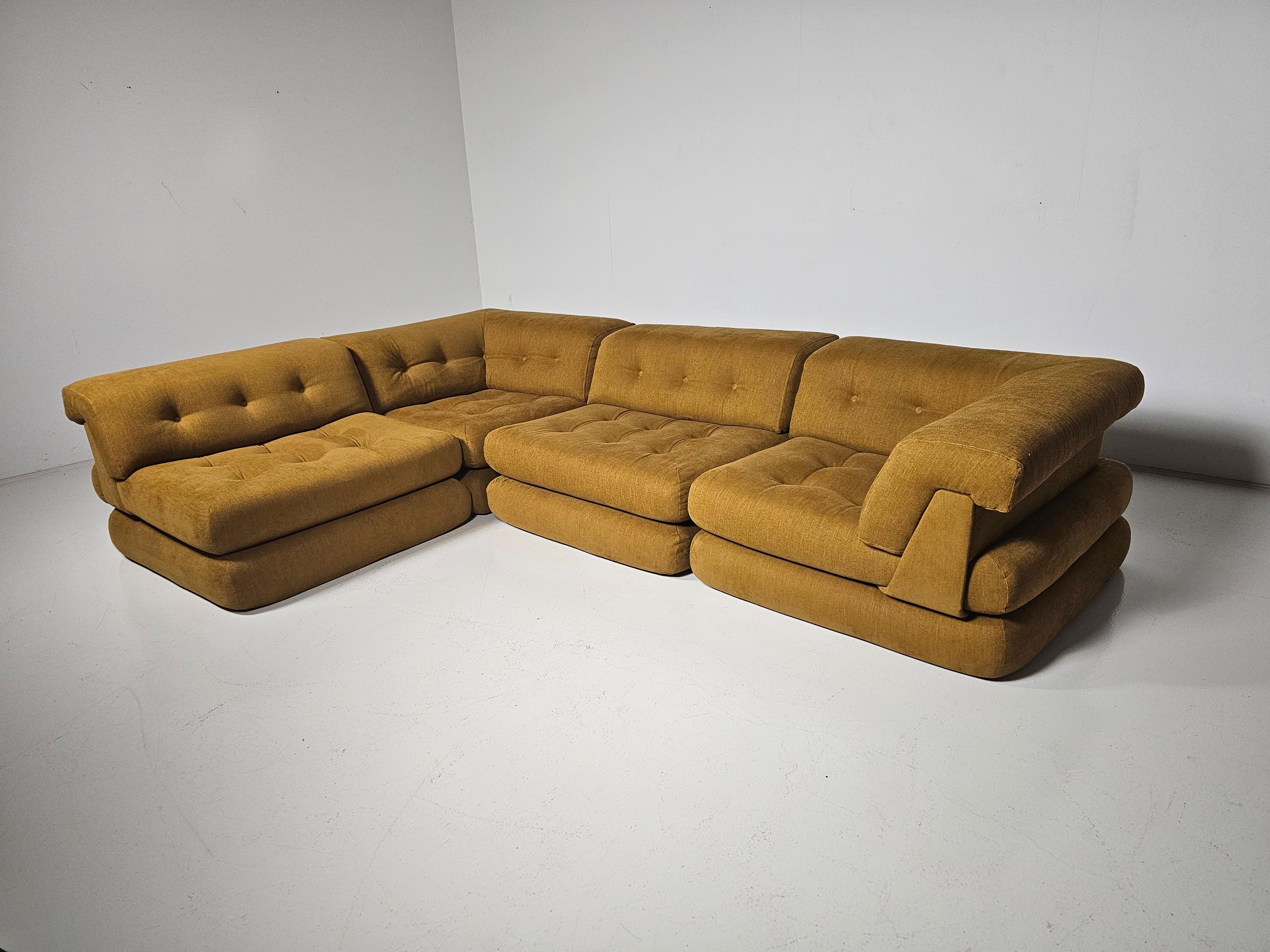 Canapé Mah Jong de Hans Hopfer, Roche Bobois, France, 1970 1