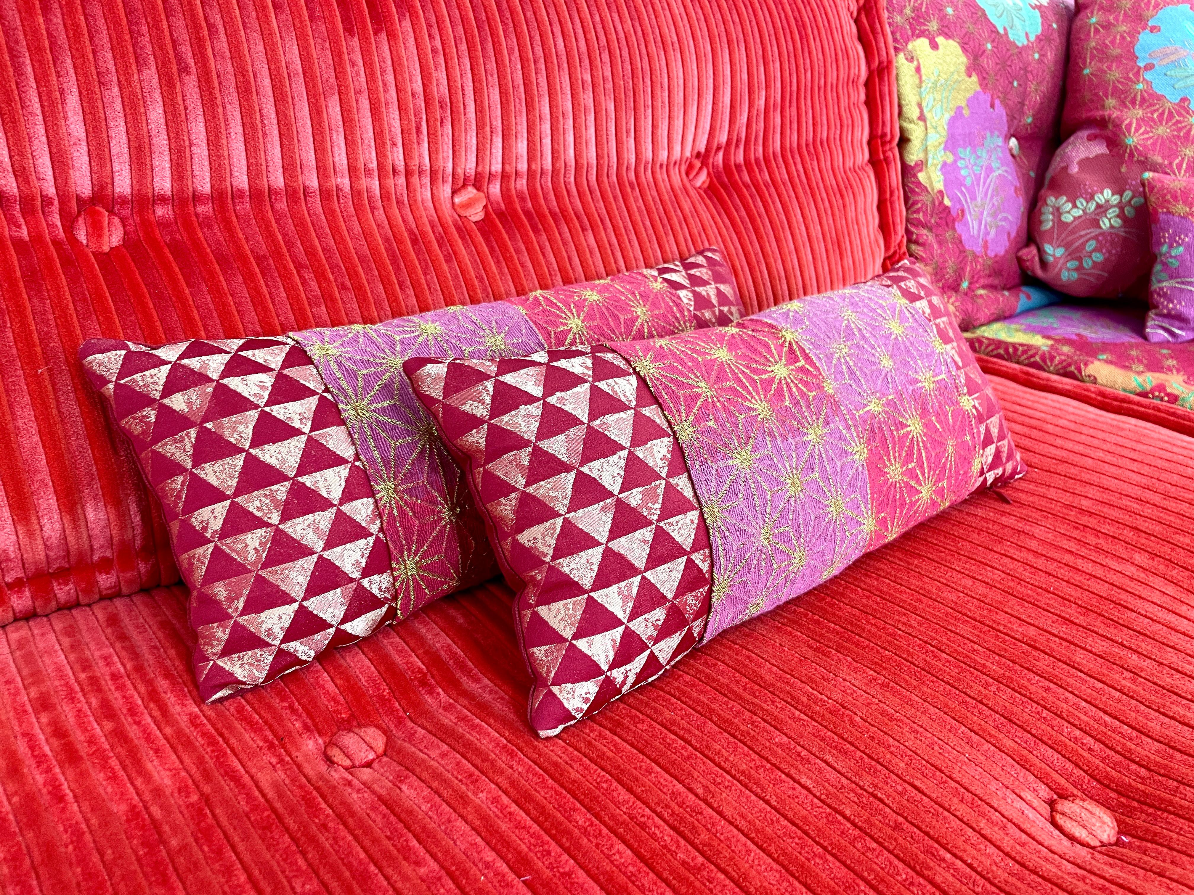 Mah jong sofa from Hans Hopfer for Roche Bobois design by Kenzo Takata  For Sale 9
