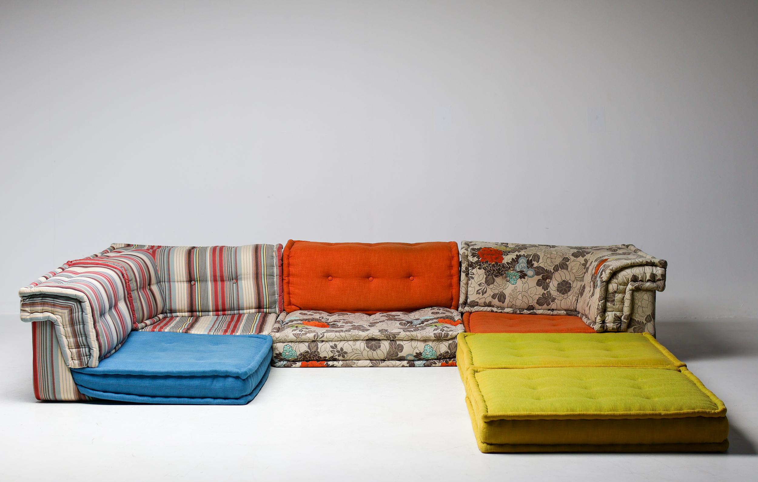 Mah Jong Paisaje de diez piezas de Kenzo Takada para Roche Bobois Francia Tela en venta