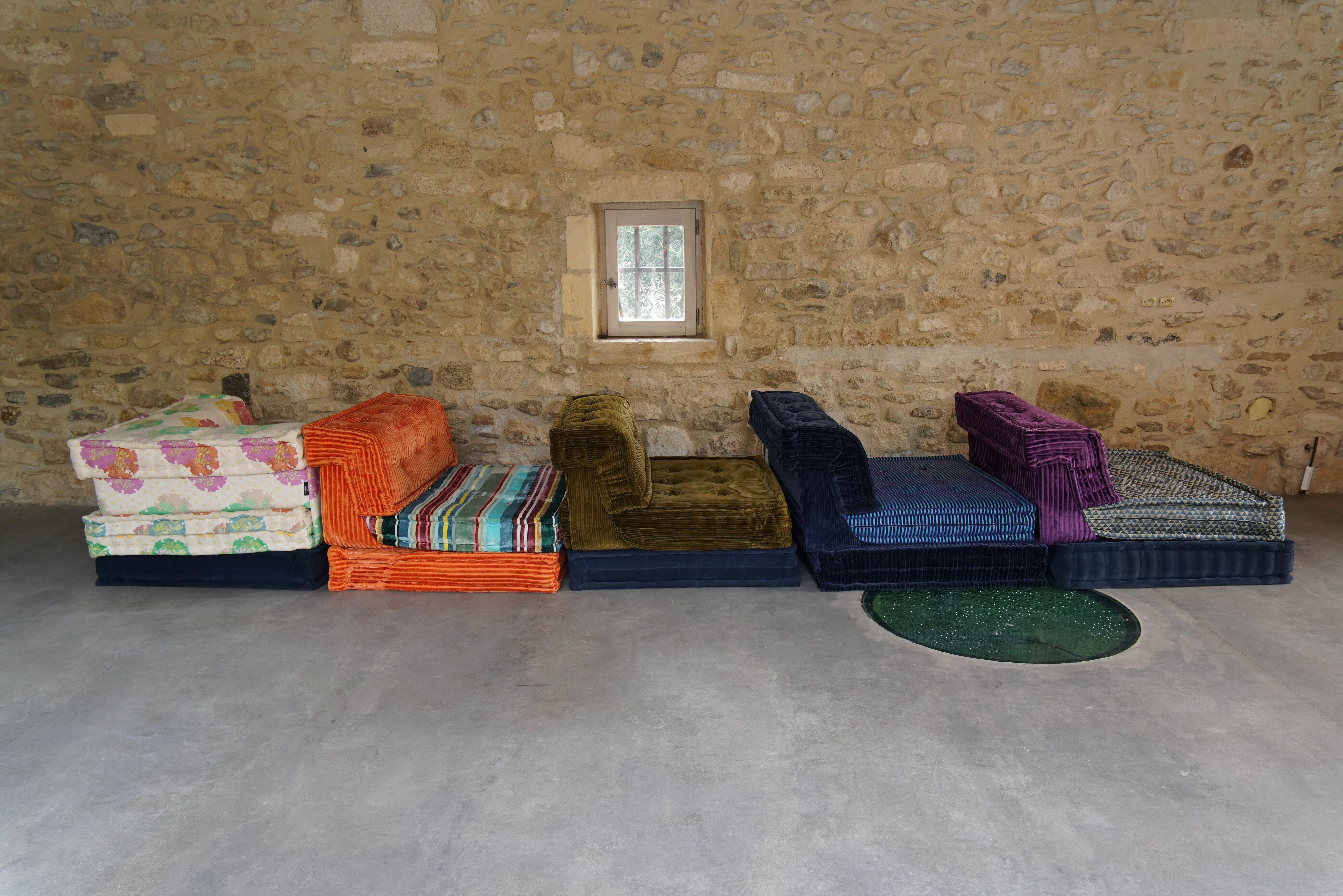 Mah Jong Velvet Kenzo Modular Sofa by Hans Hopfer for Roche Bobois, Italy 2018 4