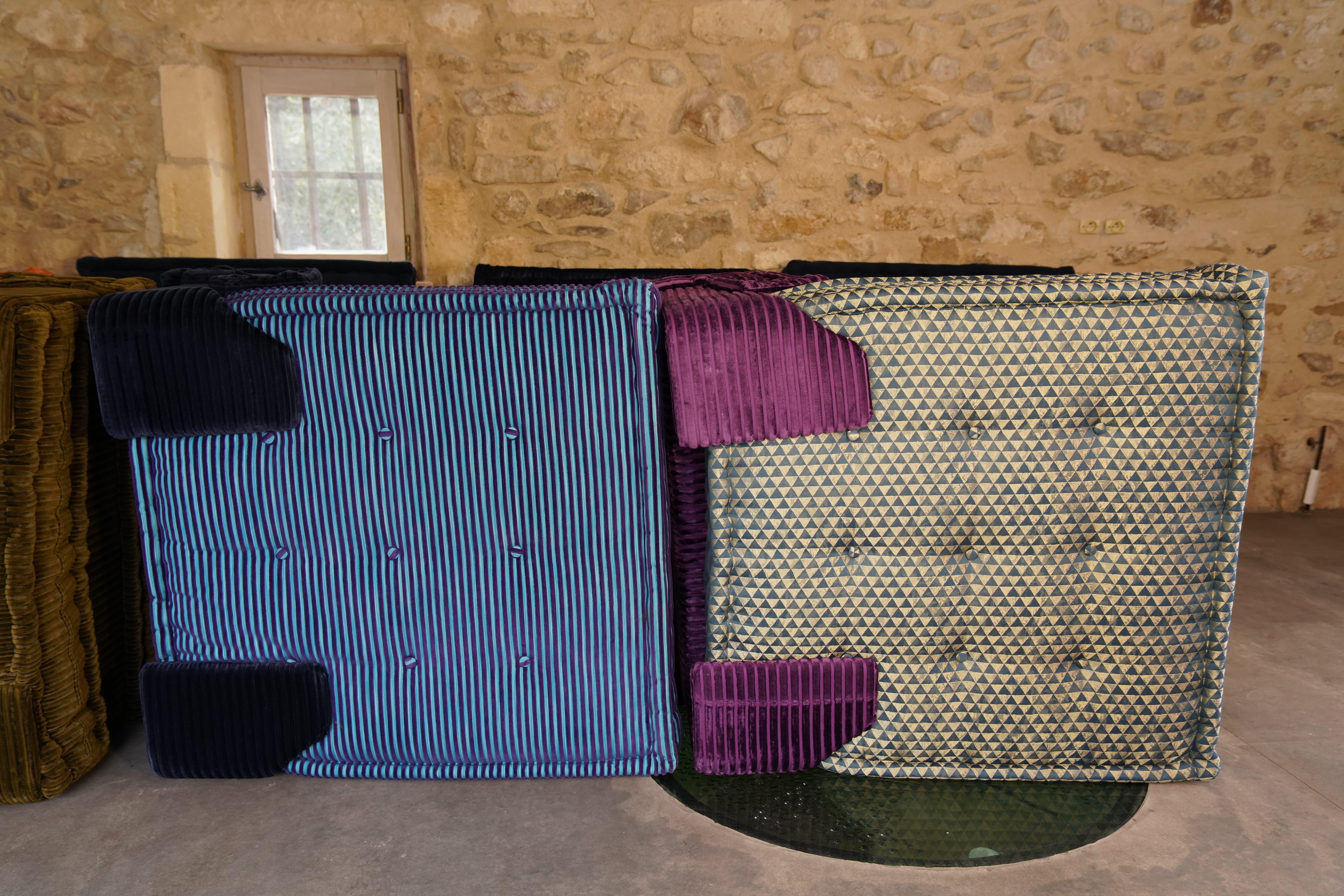 Mah Jong Velvet Kenzo Modular Sofa by Hans Hopfer for Roche Bobois, Italy 2018 1