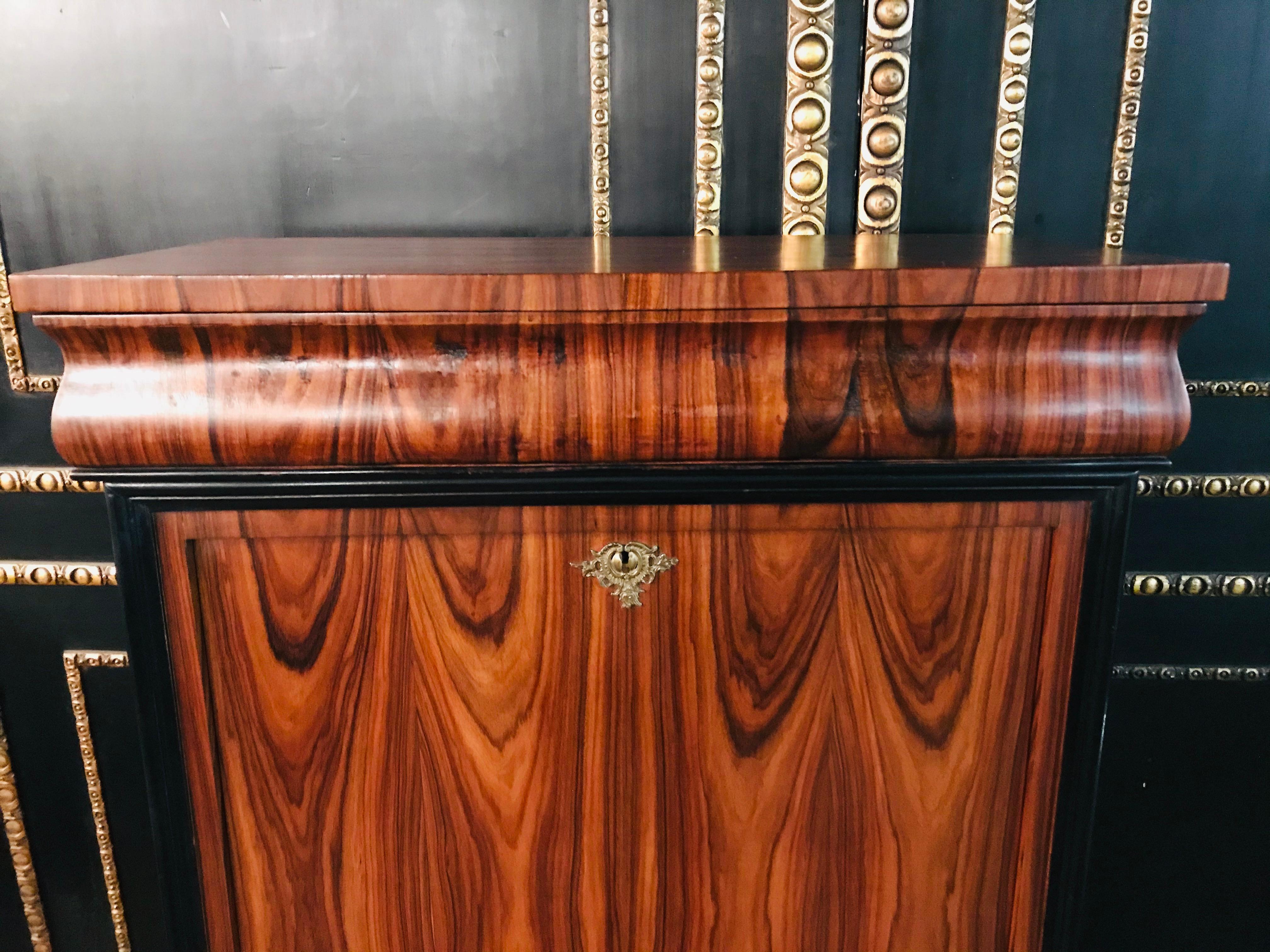 German Mahogany Secretary in the Biedermeier Style