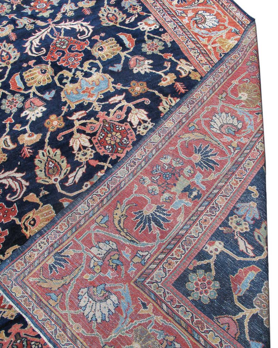 Wool Mahal Carpet, Late 19th Century For Sale