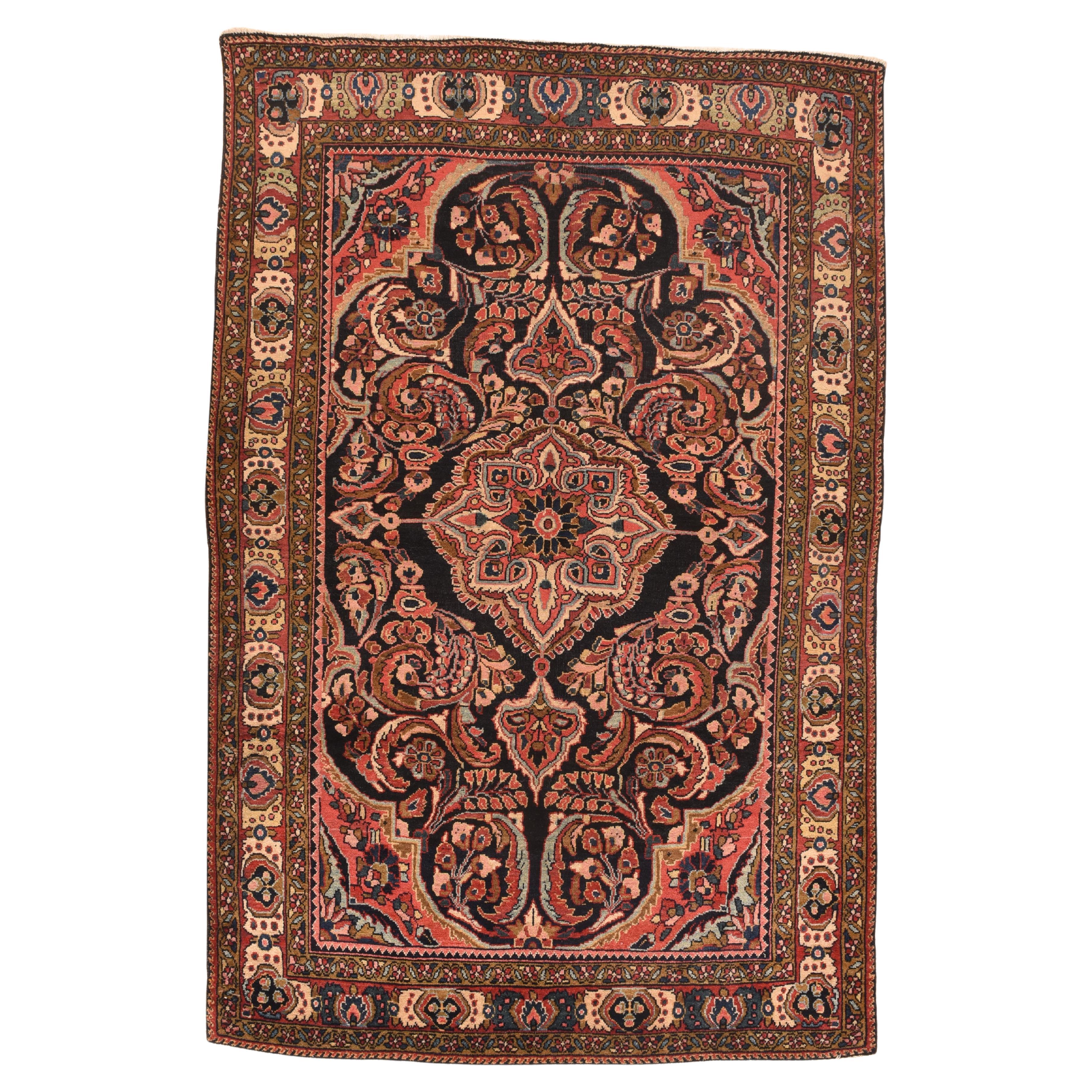 Antique Persian Mahal Rug 4'11'' x 7'7'' For Sale