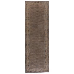 Antique Mahal Runner, Olive Field, circa 1930s