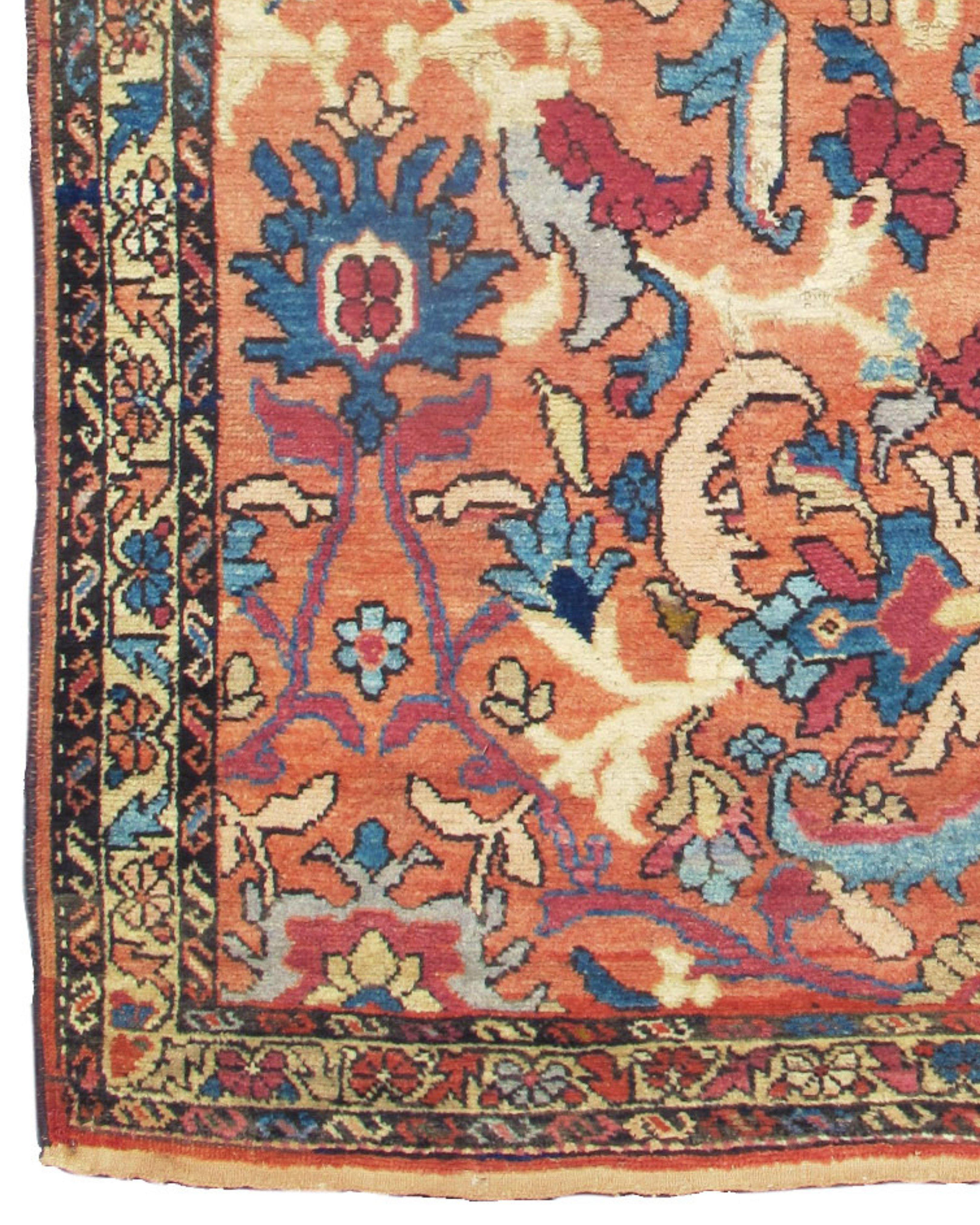 Hand-Knotted Mahal Sampler (Vagireh) Rug, Late 19th Century For Sale